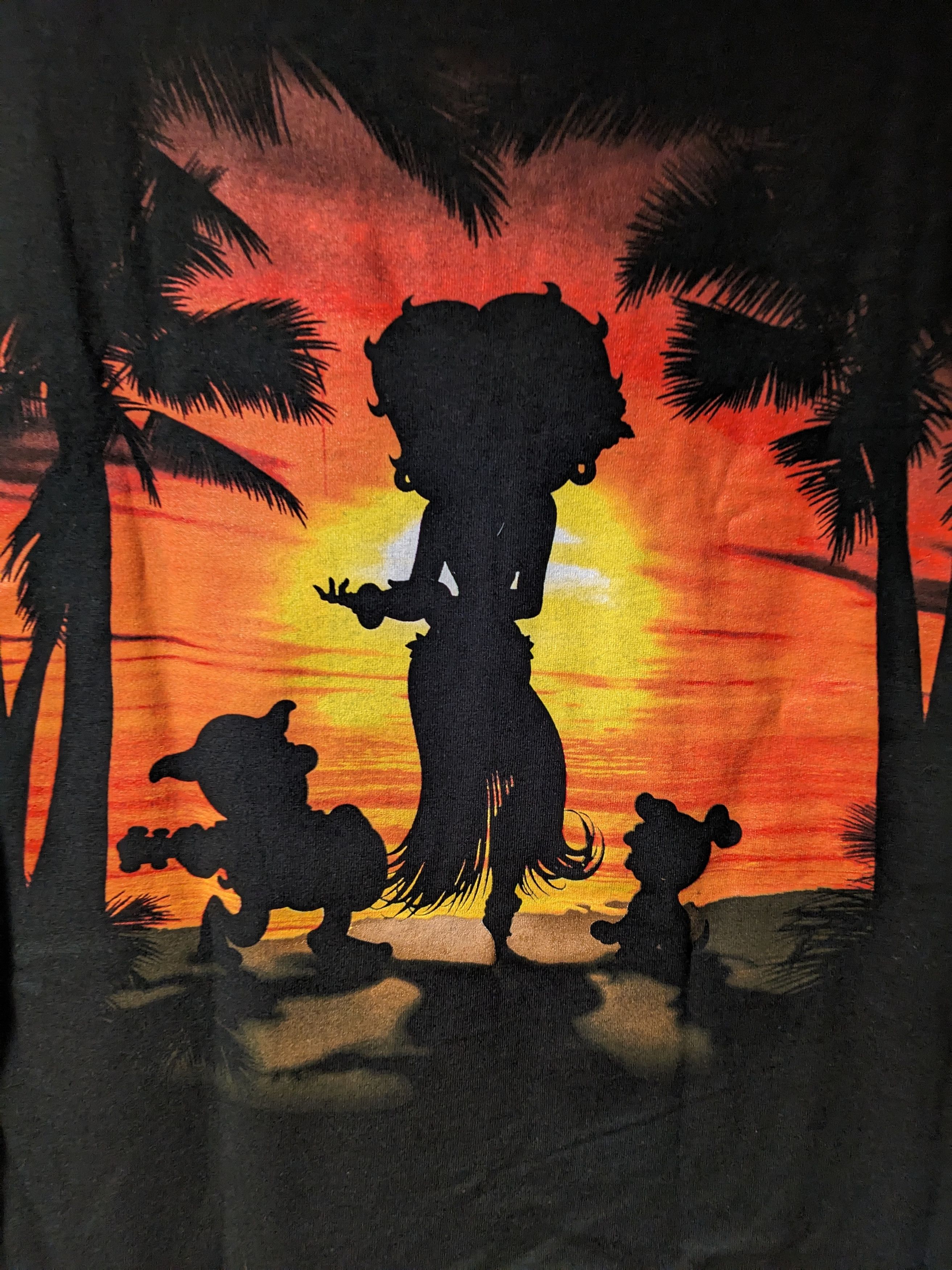 Cartoon Network Vintage 2002 Betty Boop Hawaii Hula Hoop Front Back T-Shirt Size US M / EU 48-50 / 2 - 6 Thumbnail