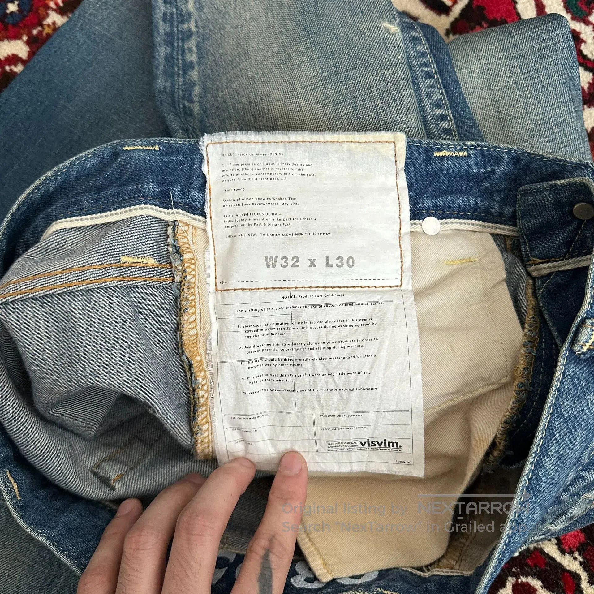 Visvim visvim 03d5 Yellow Mud Washed Jeans. Size US 32 / EU 48 - 7 Thumbnail