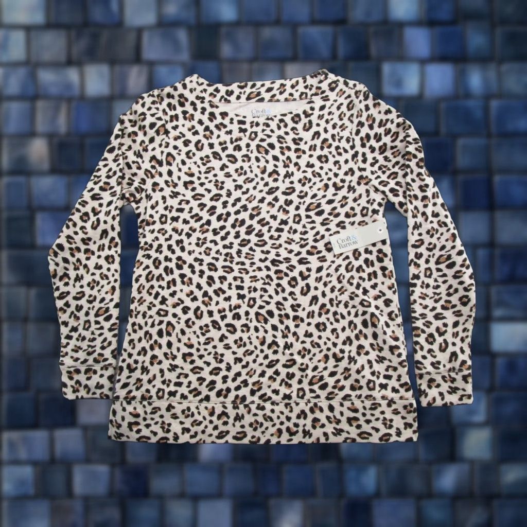 Croft & Barrow Croft & Barrow Women's Sweater Leopard Print Extra Soft NEW PXS Petite Size XS / US 0-2 / IT 36-38 - 1 Thumbnail