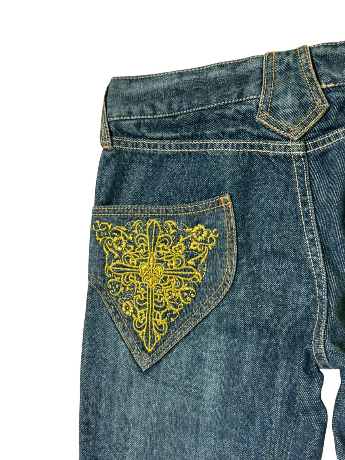 If Six Was Nine × Japanese Brand Flare KOOK & CHELICA Embroidered 6 Pocket Low Waist Denim Size US 28 / EU 44 - 13 Thumbnail