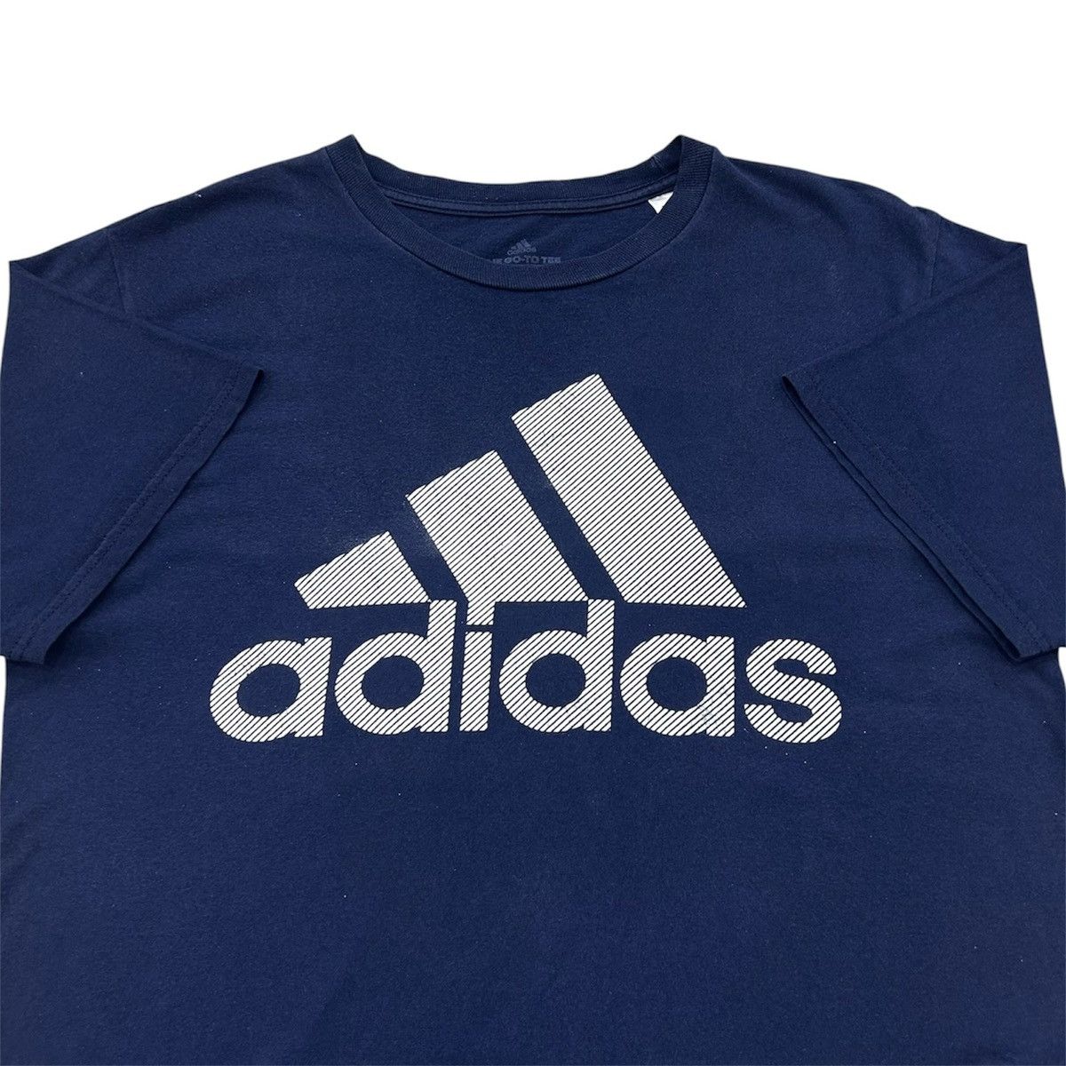 Adidas Adidas Blue Big Logo Center Tshirt Size US M / EU 48-50 / 2 - 2 Thumbnail