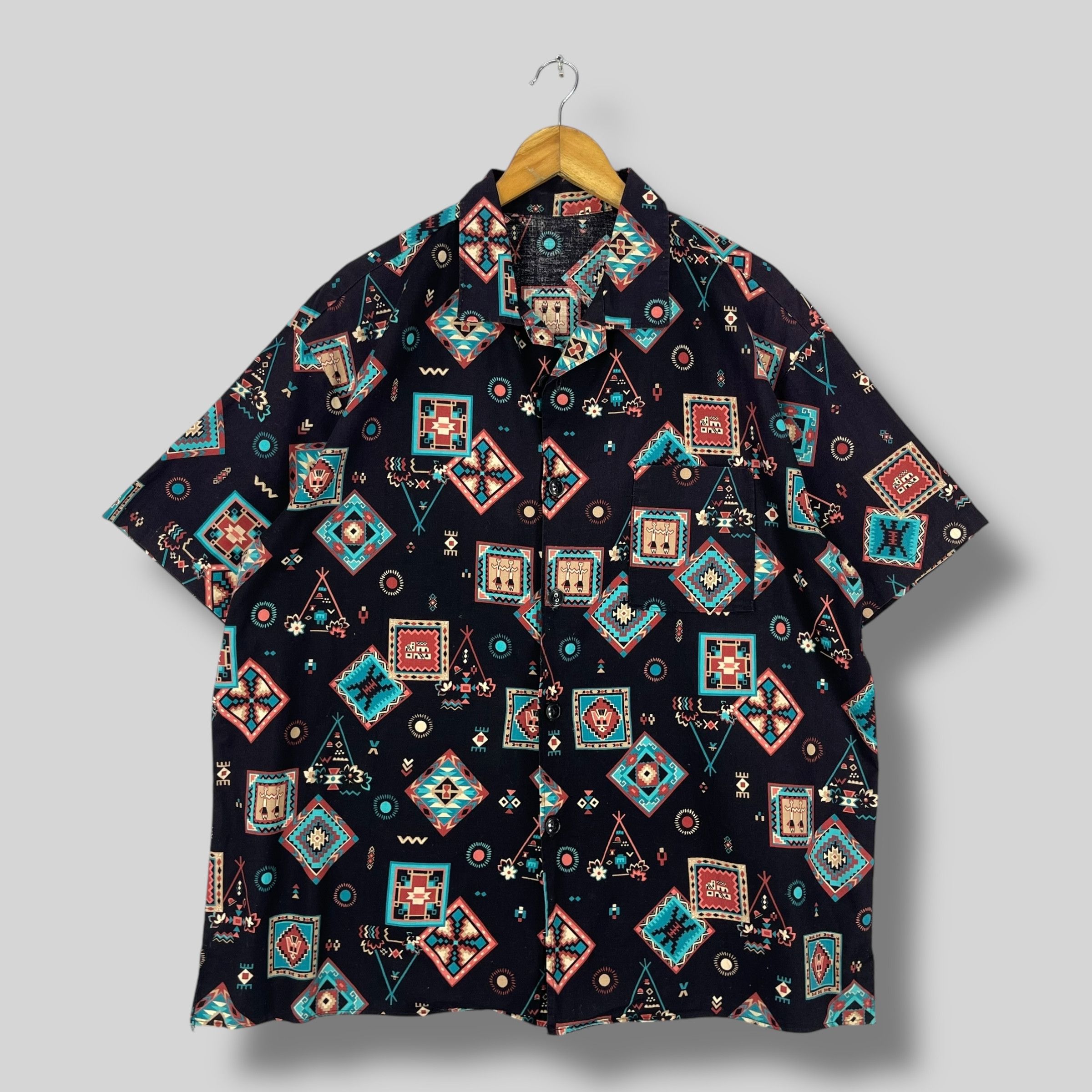 Cowboy Equipment Vintage Abstract Native Rodeo Cowboy Western Styles Shirt Size US XL / EU 56 / 4 - 1 Thumbnail