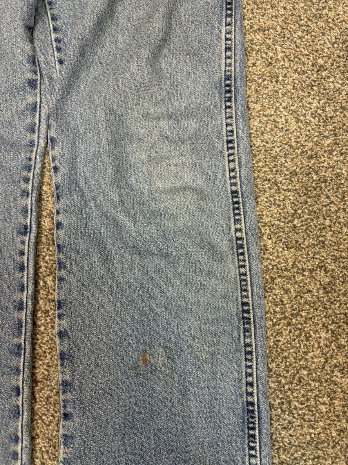 Wrangler Y2k light wash leather tab wrangler denim jeans Size US 34 / EU 50 - 3 Thumbnail