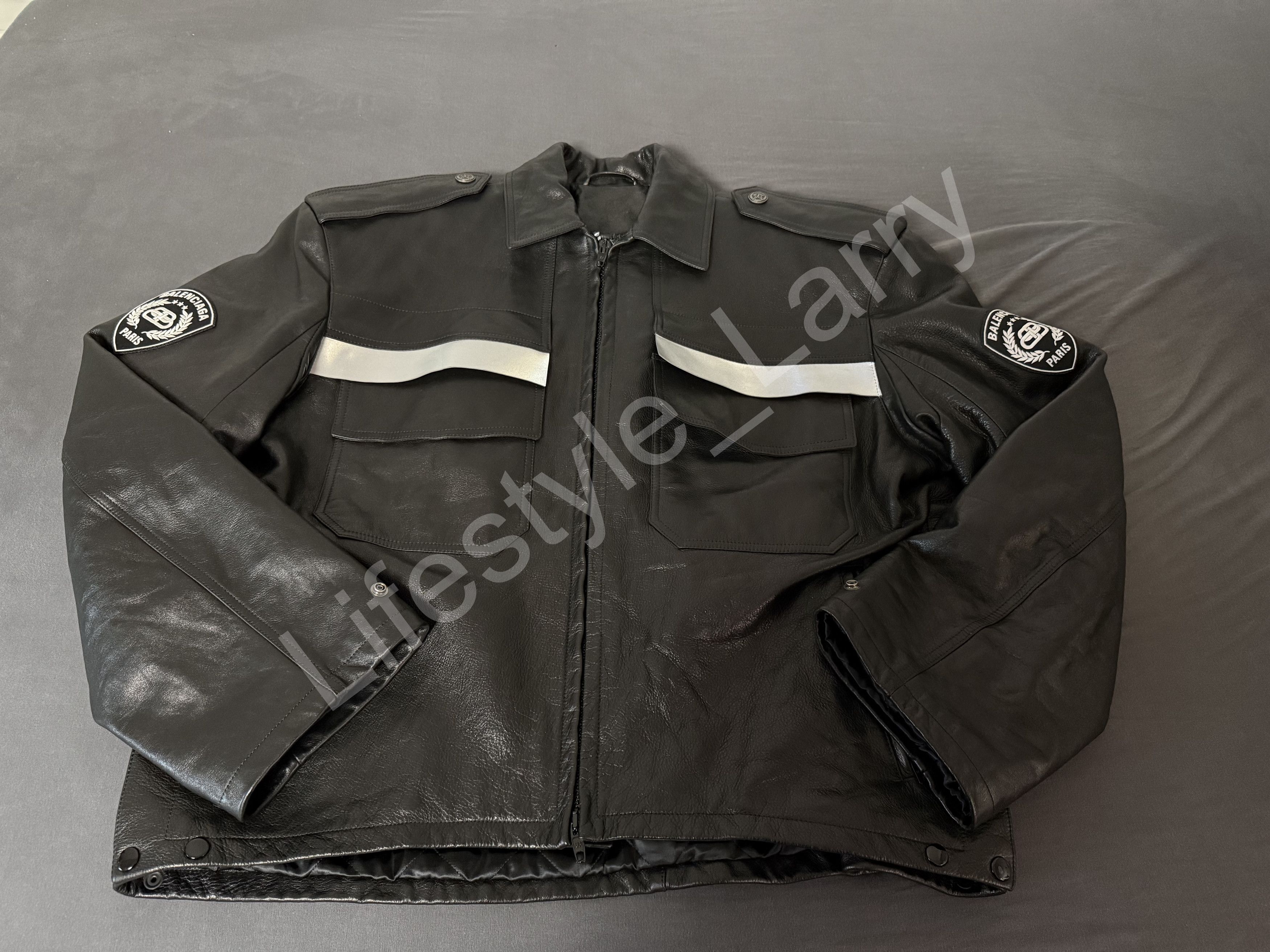 Balenciaga Balenciaga SS23 Police leather jacket | Grailed