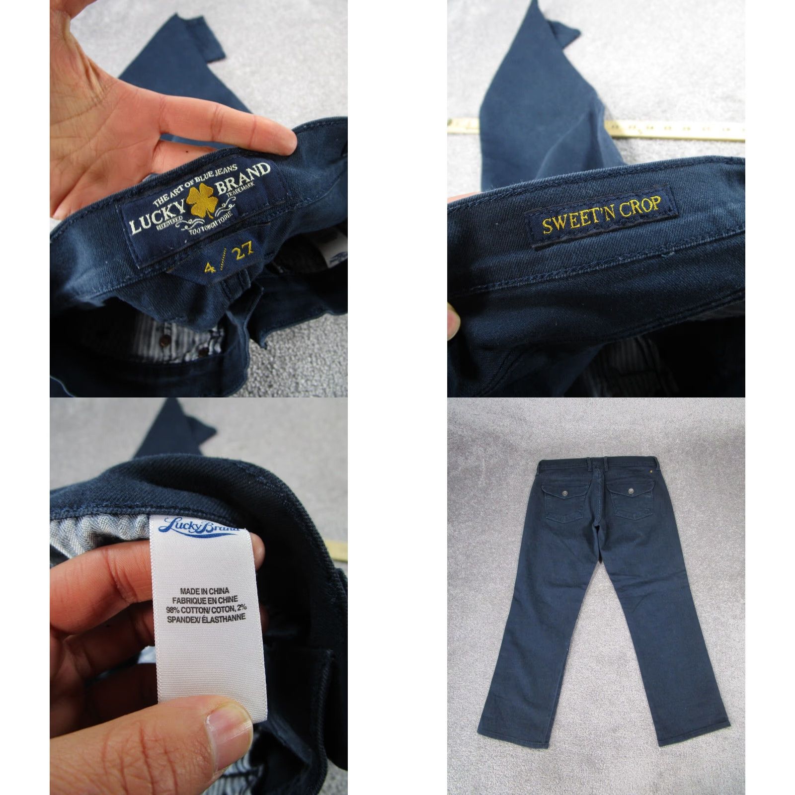 Lucky Brand Lucky Brand Womens 27 Jeans Dark Navy Blue Size 27" / US 4 / IT 40 - 8 Thumbnail