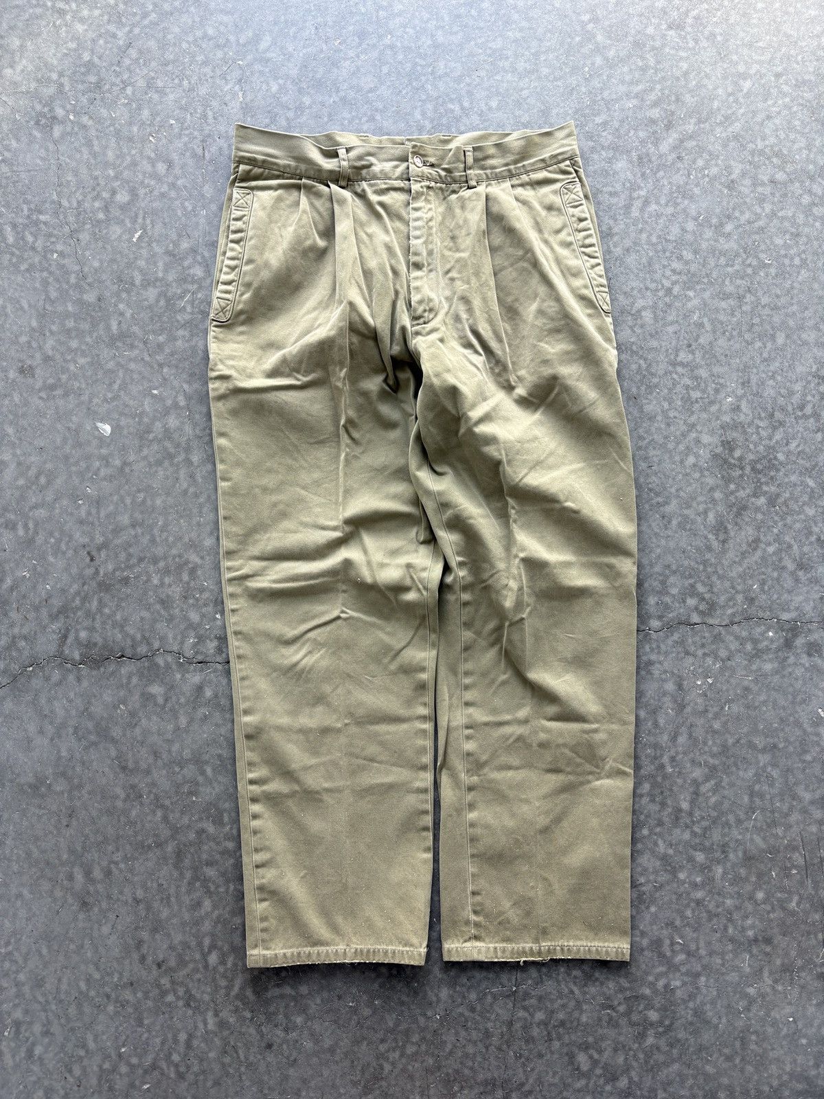 Willis & Geiger Vintage 90s Willis and Geiger Pleated Pants 35x30 Size US 35 - 1 Thumbnail