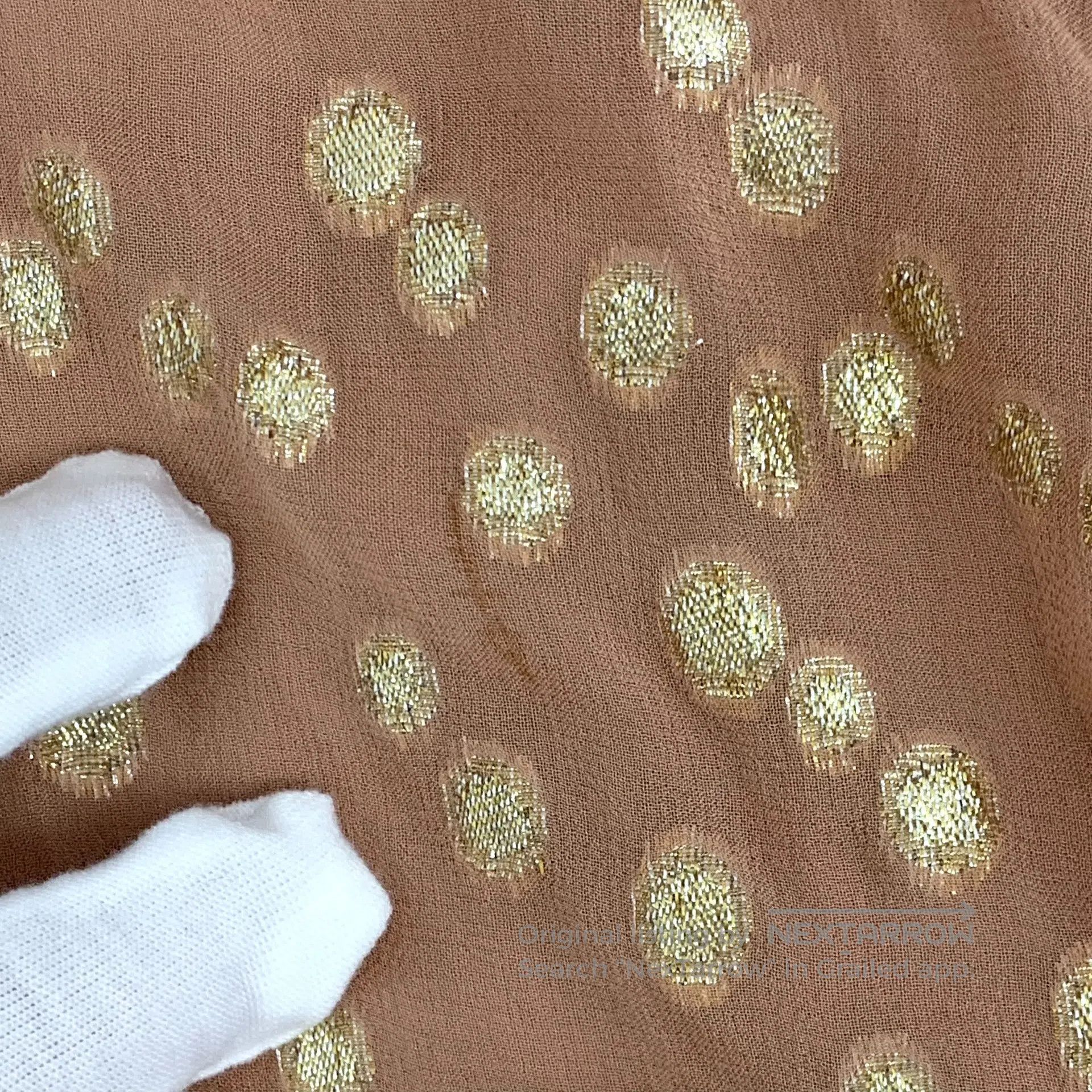 Max Mara Max Mara Orange Polka Dot Pleated Silk Crew Neck Long Slee Size XS / US 0-2 / IT 36-38 - 9 Thumbnail