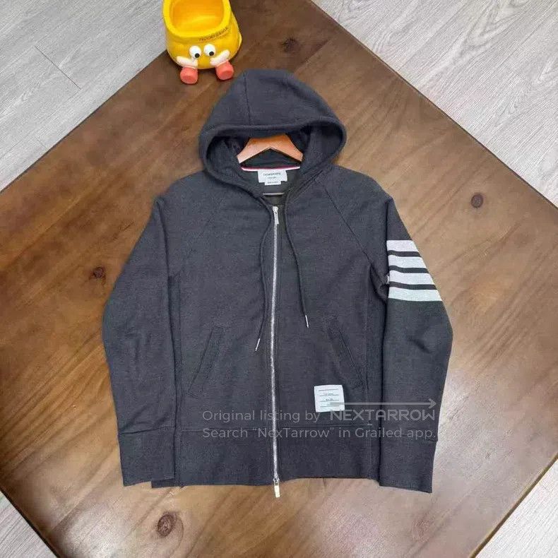 Thom Browne Thom Browne Grey Zip-Up Jacket Size US L / EU 52-54 / 3 - 1 Thumbnail