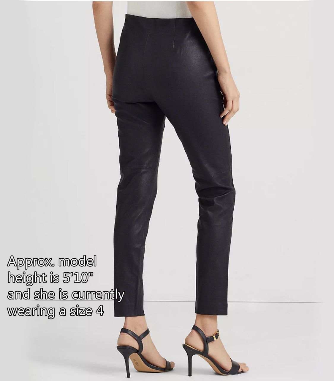 Lauren Ralph Lauren × Polo Ralph Lauren × Ralph Lauren Black Label 🔥 Lauren Ralph Lauren Skinny Leather Ankle Pants Stretch Size 27" / US 4 / IT 40 - 6 Thumbnail