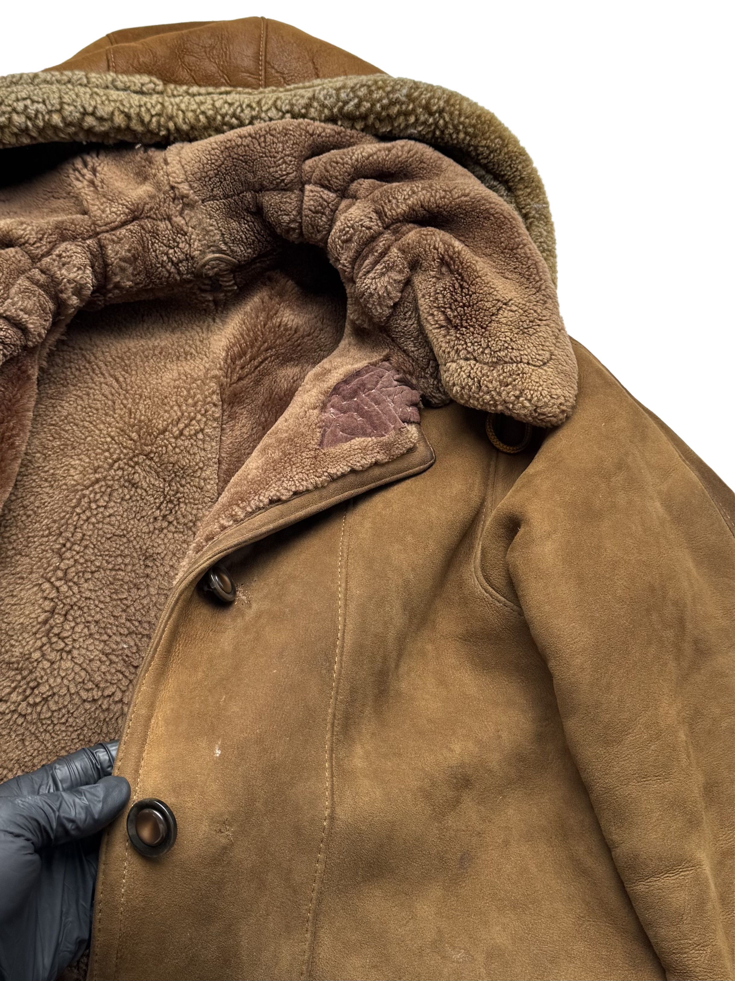 Vintage Vintage Real Sheepskin Heavy Coat With Hood Size XL / US 12-14 / IT 48-50 - 8 Thumbnail
