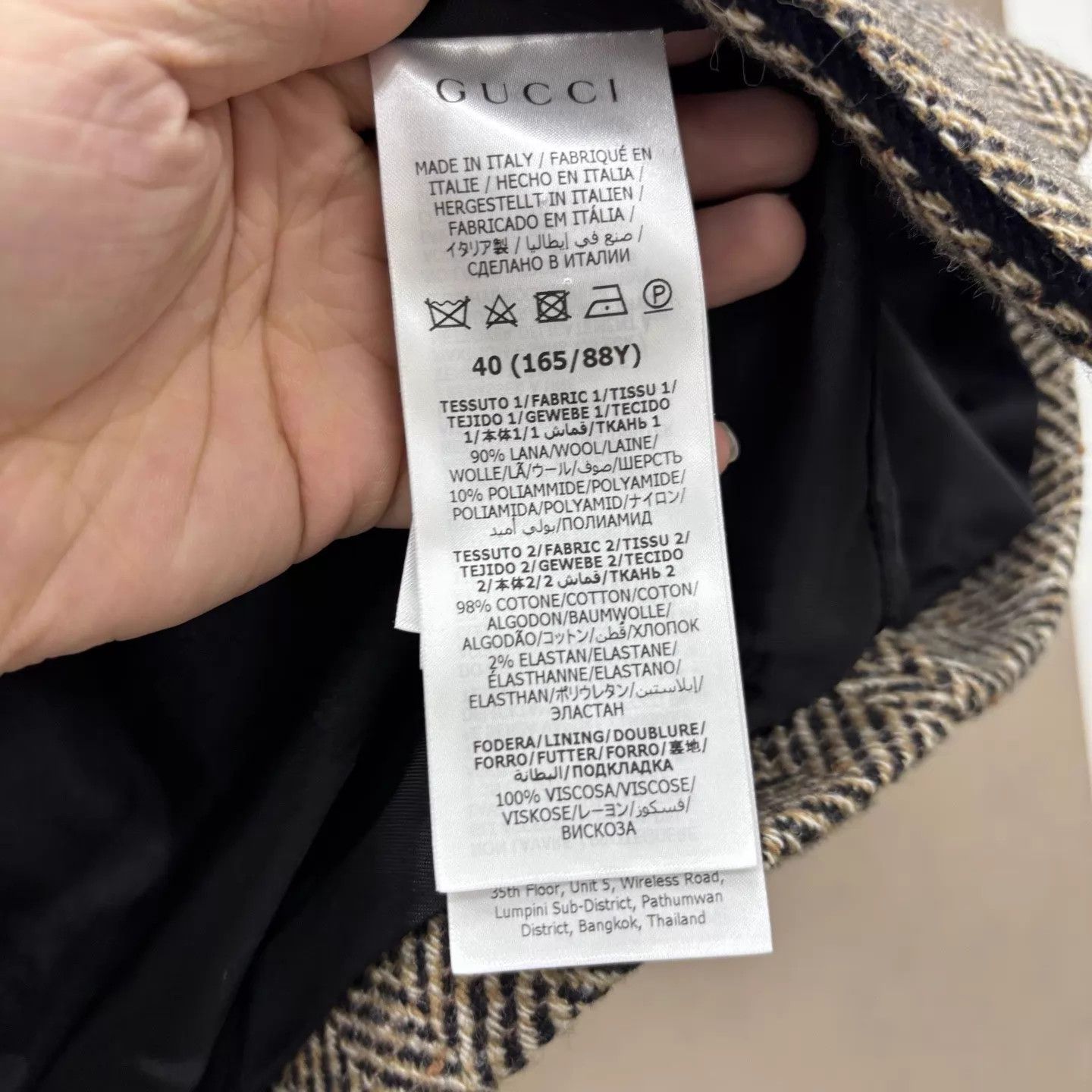 Gucci Gucci herringbone wool overcoat 99 new 40 ys001779 Size S / US 4 / IT 40 - 4 Thumbnail
