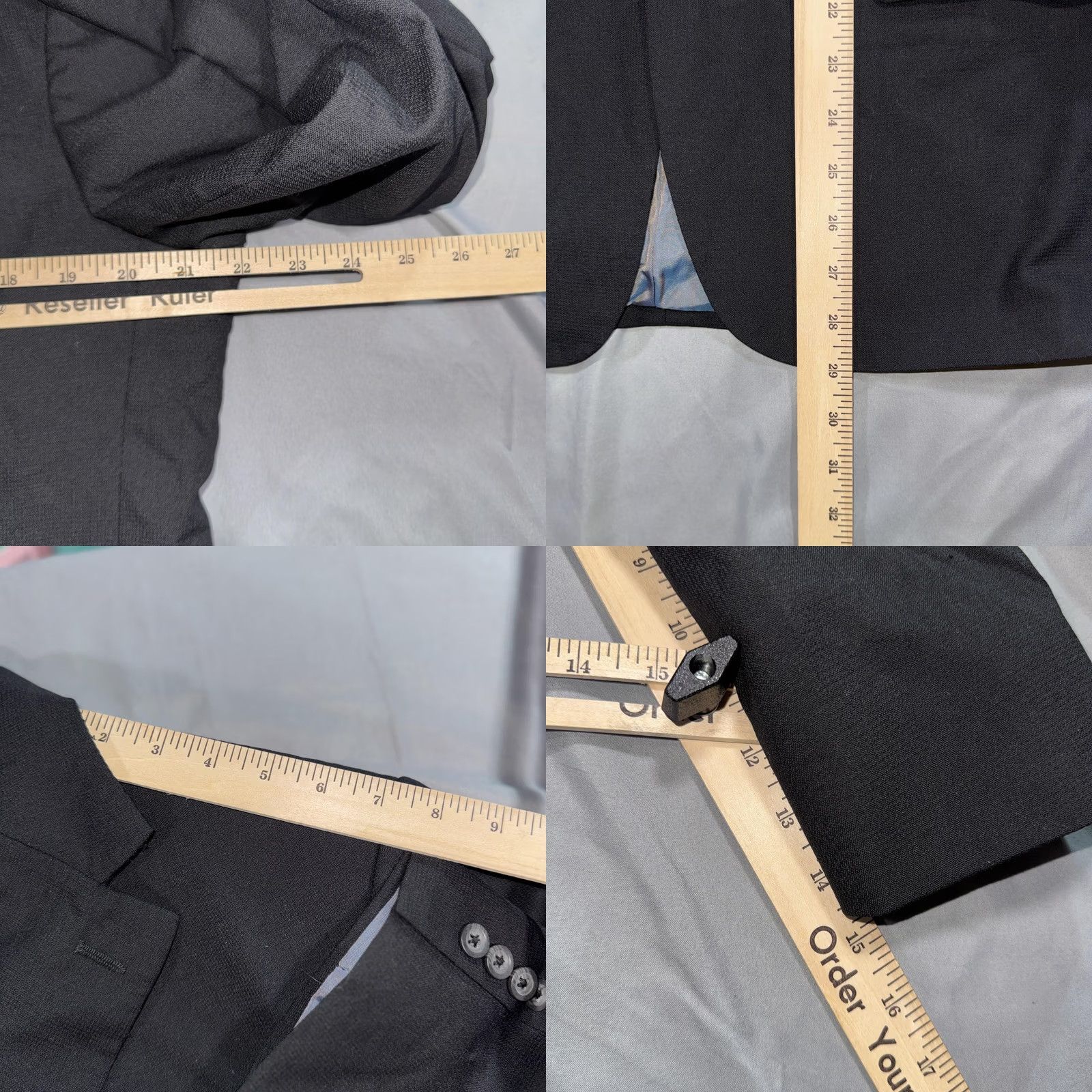 Oscar De La Renta Oscar de la Renta Suit Jacket Mens 40 Short Black Wool Three-Button Formal Size US 40 / EU 56 - 8 Thumbnail