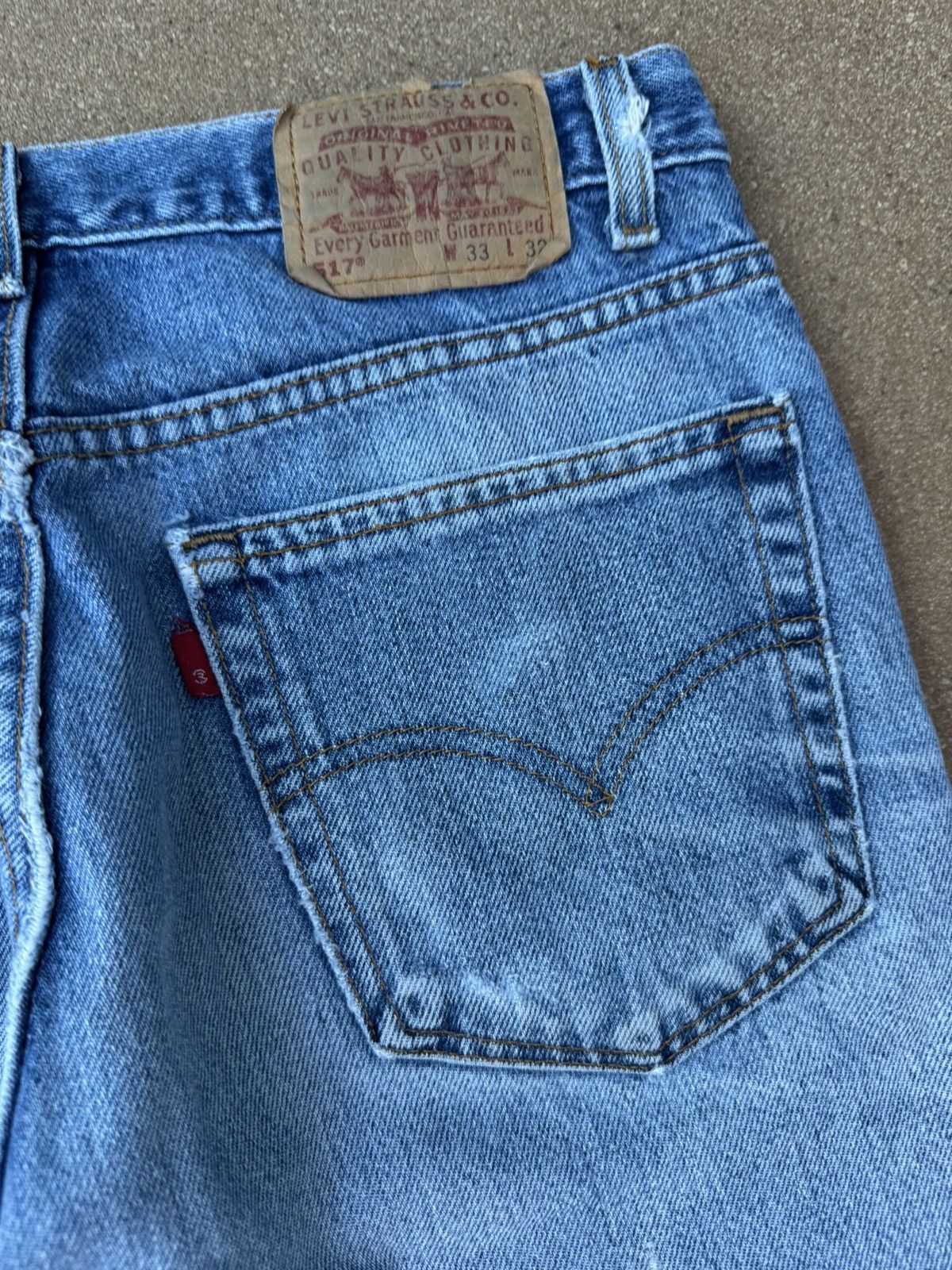 Levi's Vtg 90’s Levi’s 517 Red Tab Bootcut Flare Faded Jeans 32x30 Size US 32 / EU 48 - 8 Thumbnail