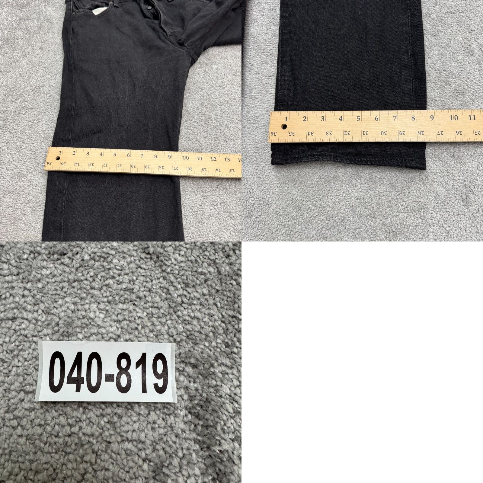 Levi's Levi's 501 Straight Jeans Mens 38x30 Black Cotton Denim Button Fly Casual Streetwear Regular 5-Pocket Size US 38 / EU 54 - 10 Thumbnail