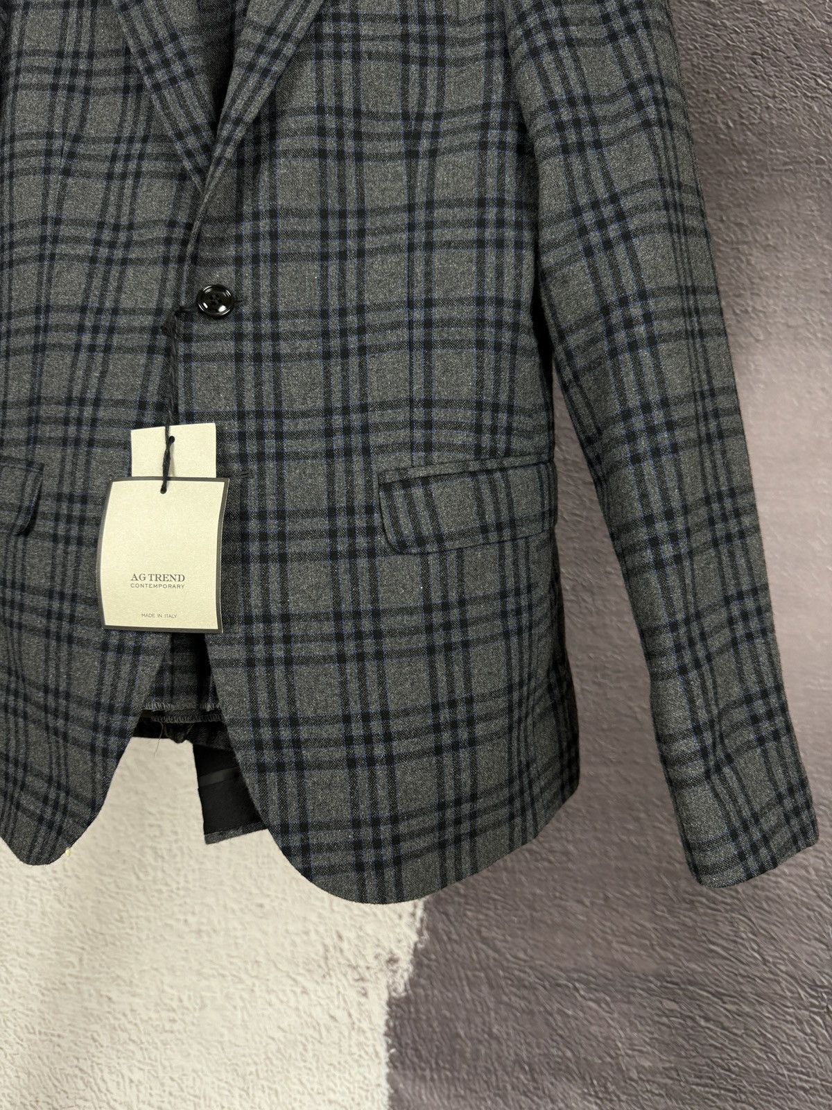 Other BNWT AG Trend Contemporary checkered grey Wool 2 pcs suit Size 36R - 6 Thumbnail