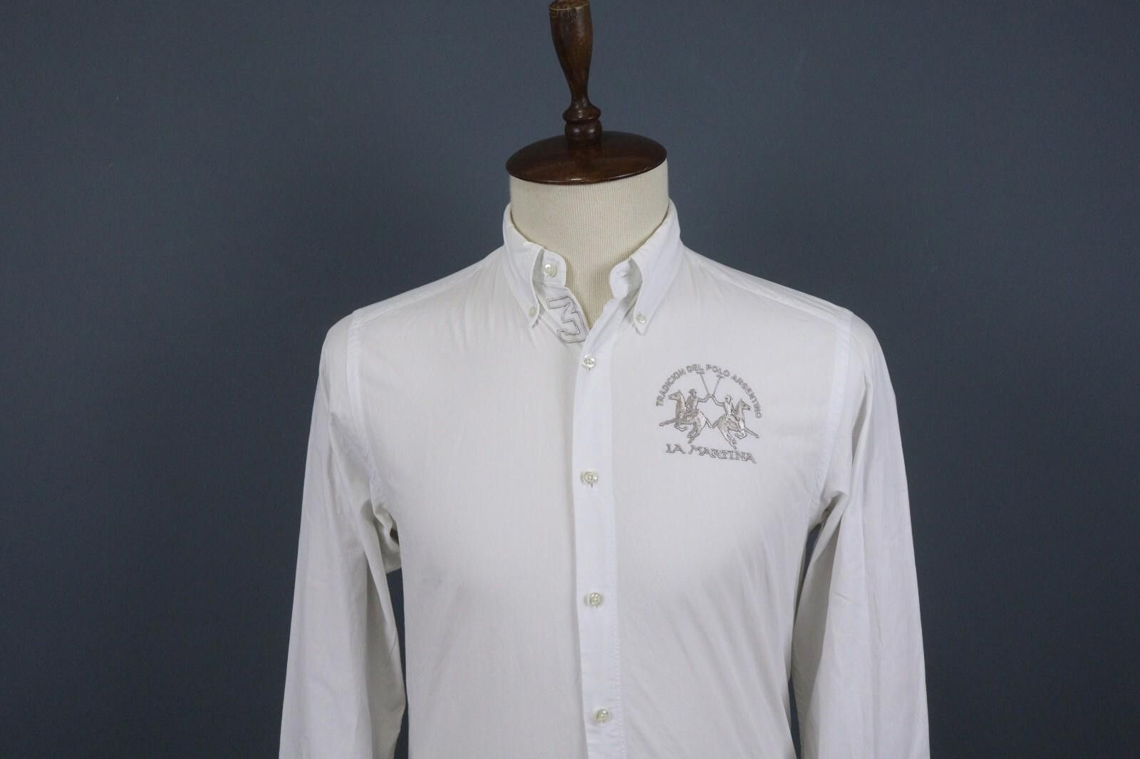 La Martina La Martina Buenos Aires White Cuff Button Down Shirt S Size US S / EU 44-46 / 1 - 2 Thumbnail