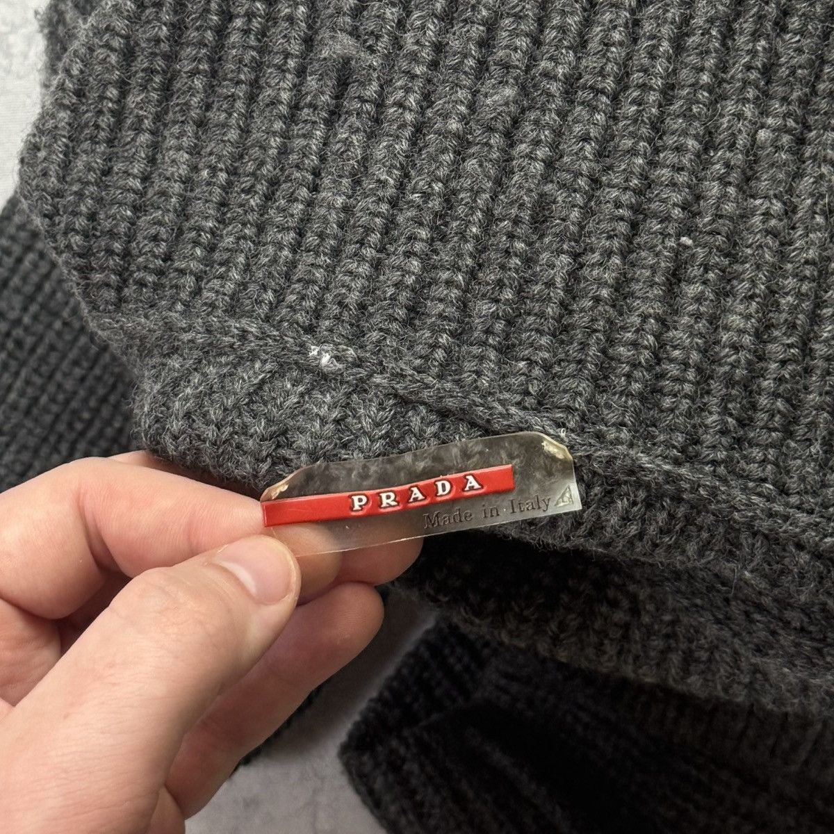 Prada Vintage 00’ Prada Wool Knit Ribbed Turtleneck Sweater Size US XL / EU 56 / 4 - 14 Thumbnail