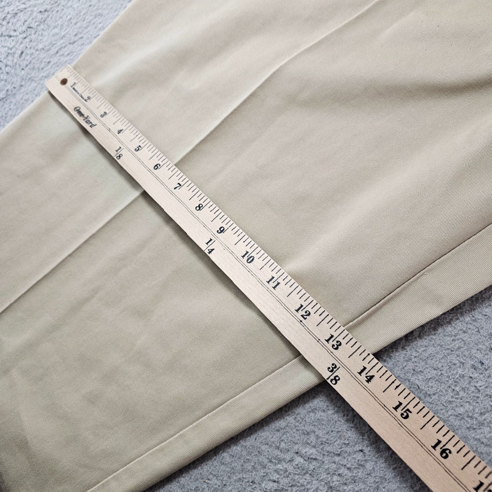 Nordstrom Nordstrom Mens Dress Pants 44x30 Khaki Twill Pleated Cotton Classic Straight Belt Loops Pockets Size US 44 / EU 60 - 7 Thumbnail