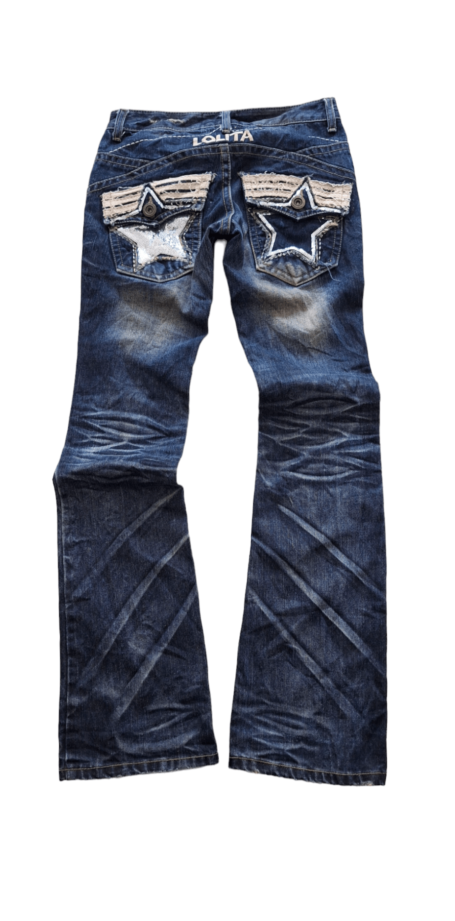 Designer × Japanese Brand Japanese Brand Lolita Flared Whiskered Jeans Size US 26 / EU 42 - 6 Thumbnail