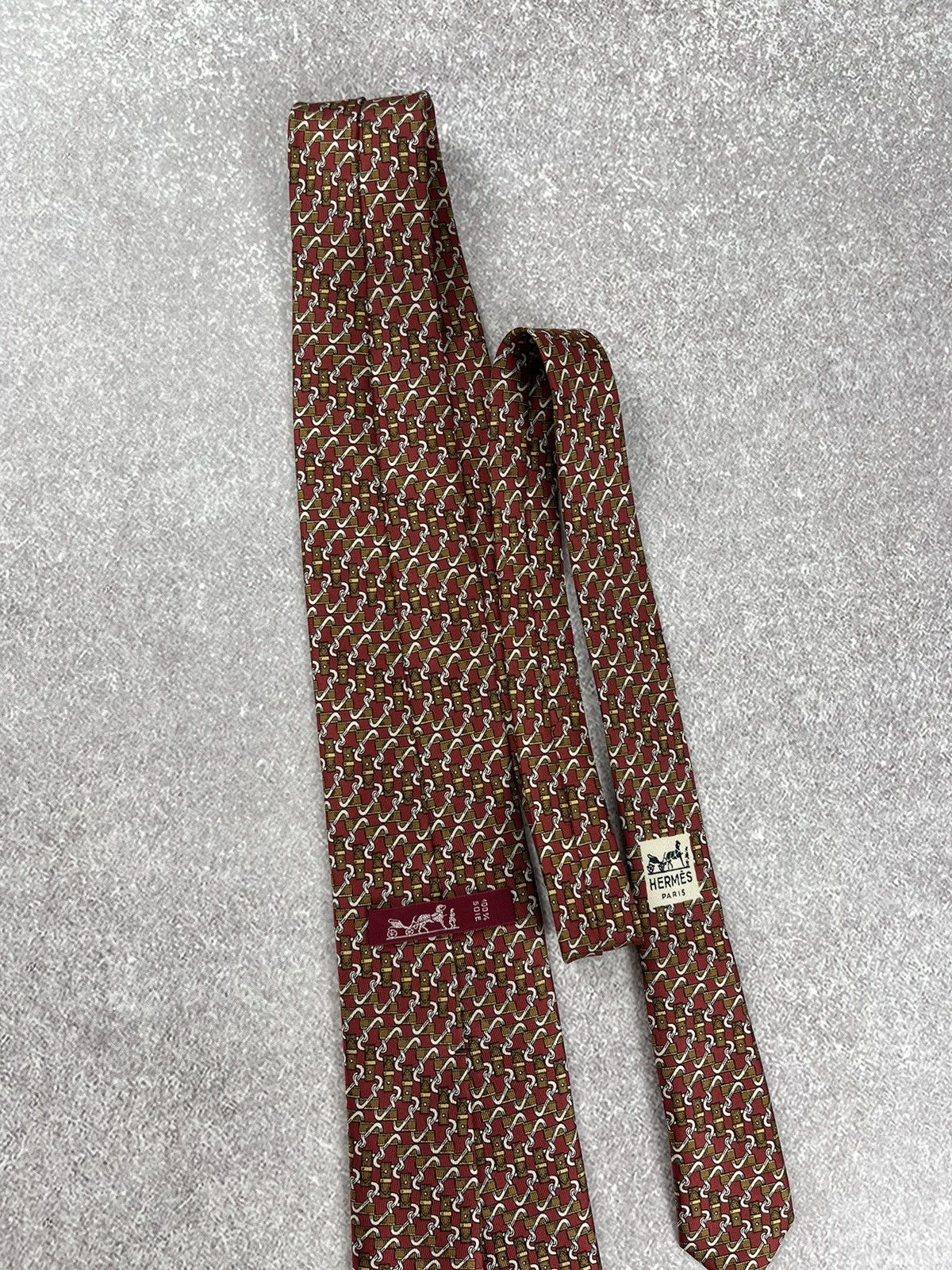 Hermes × Vintage Vintage Hermes Paris Silk Tie Size ONE SIZE - 9 Thumbnail