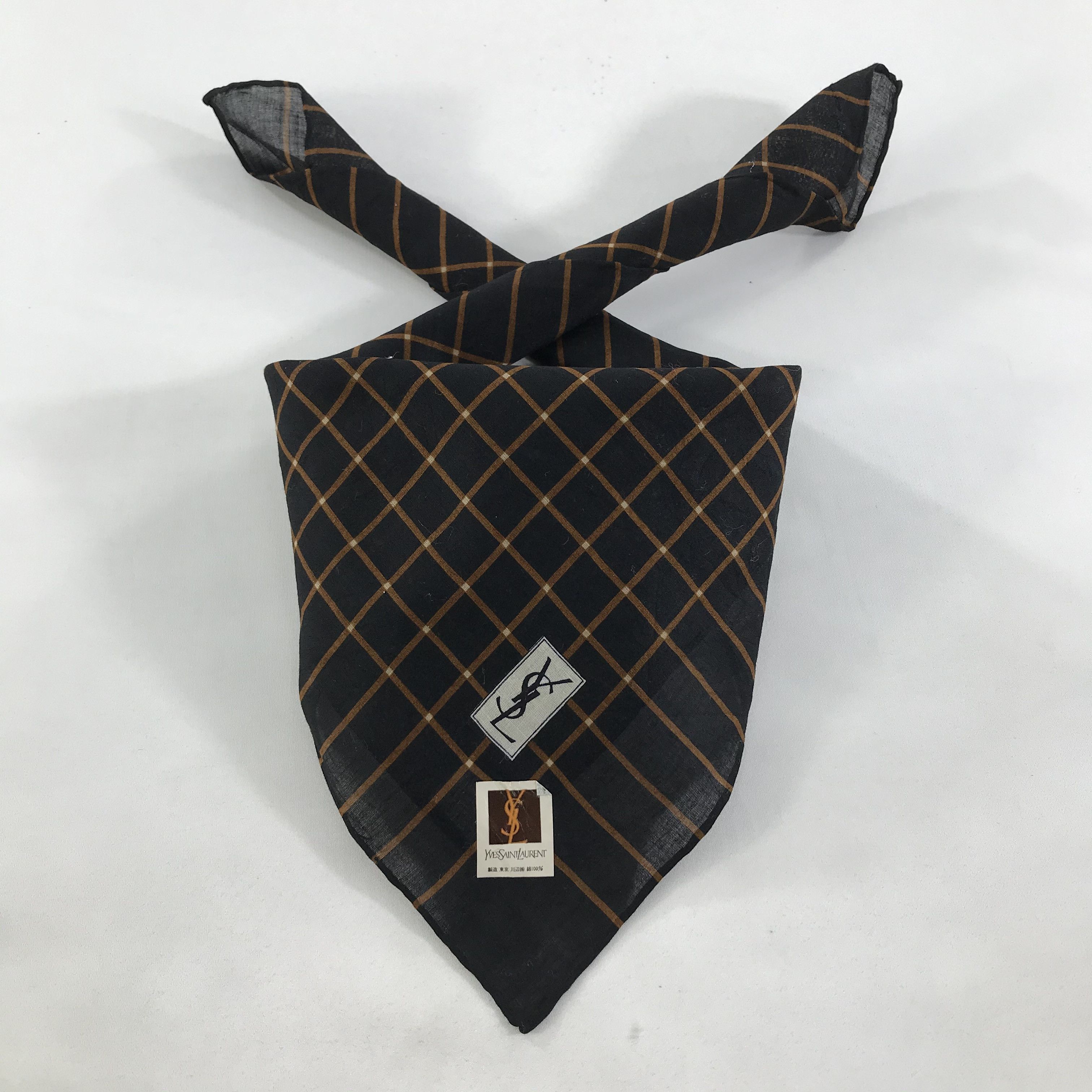Vintage × Yves Saint Laurent Yves Saint Laurent Bandana / Handkerchief/Neckerchief -S1345 Size ONE SIZE - 3 Thumbnail