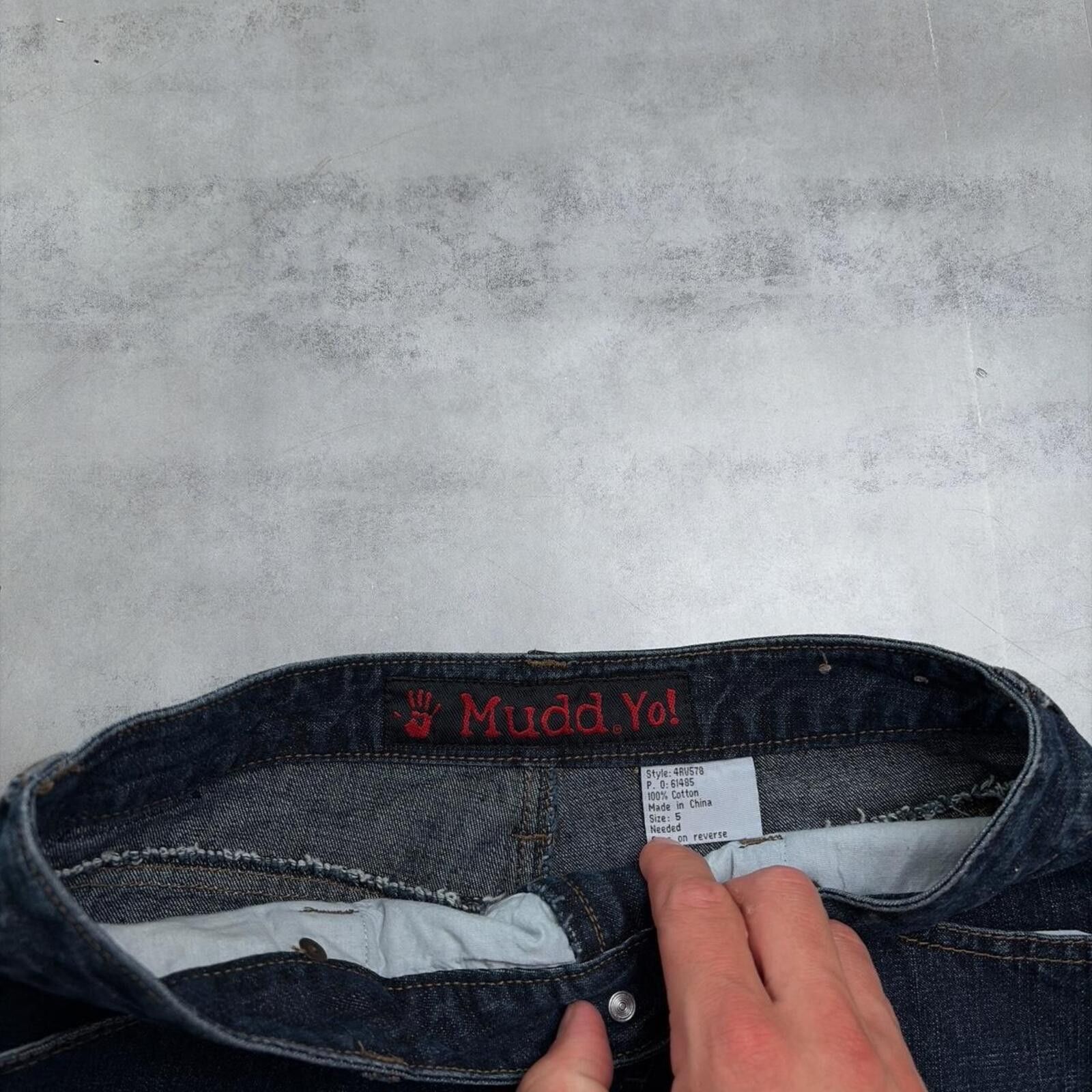 Other Y2K Dark Wash Mudd Grunge Gothic Mini Denim Skirt Size 28" / US 6 / IT 42 - 5 Thumbnail
