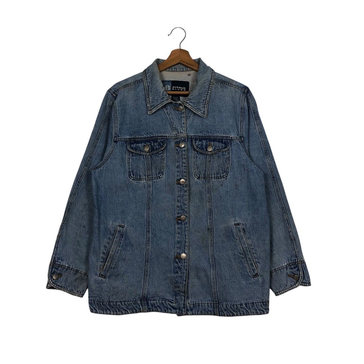 Japanese Brand 📌Vintage Biker Denim Jacket Avenue Blues Issey Miyake Size US M / EU 48-50 / 2 - 2 Thumbnail