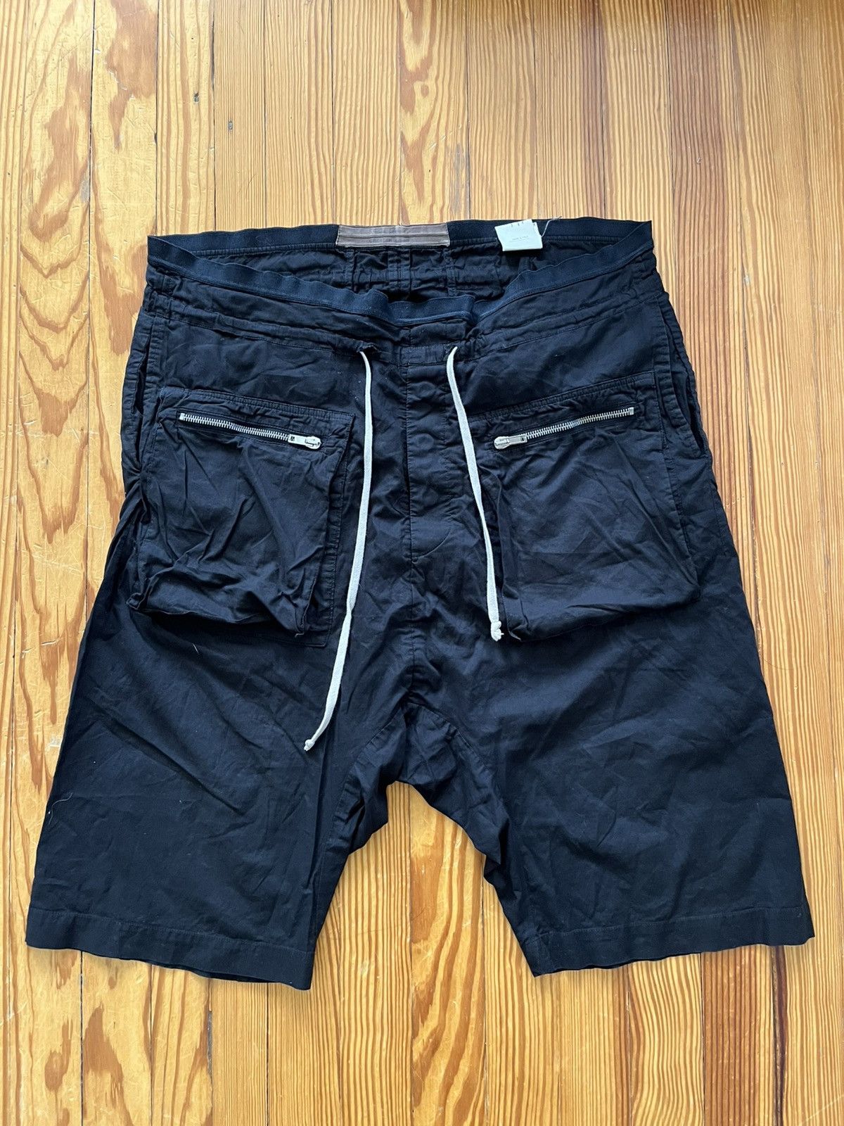 Pre-owned Rick Owens Archive Ss08  Creatch Cargo Pod Shorts In Black