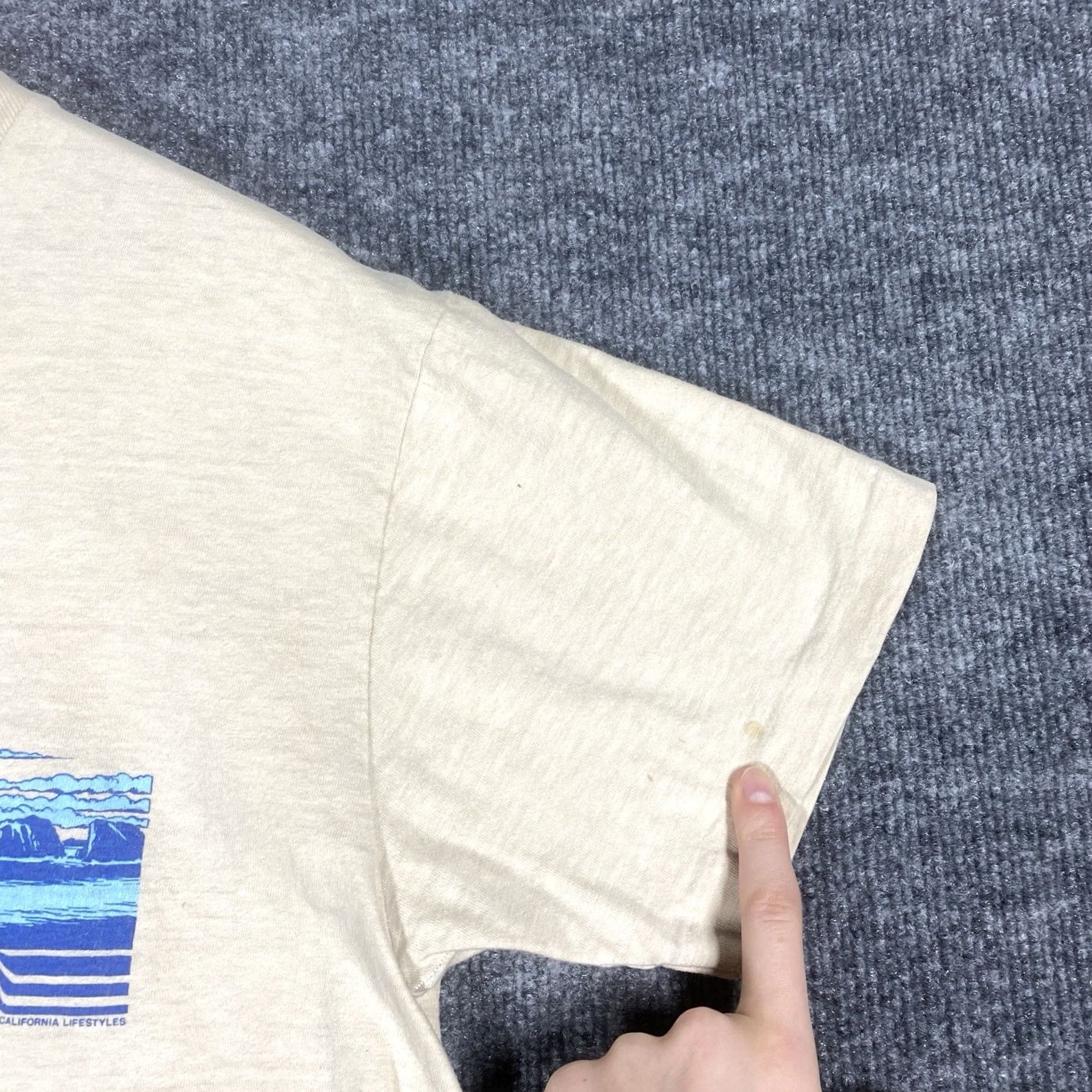 Hanes VINTAGE 70s San Francisco California T Shirt Size L Beige Travel Souvenir Sailboat Graphic Tee Cotton Men Size US L / EU 52-54 / 3 - 4 Thumbnail