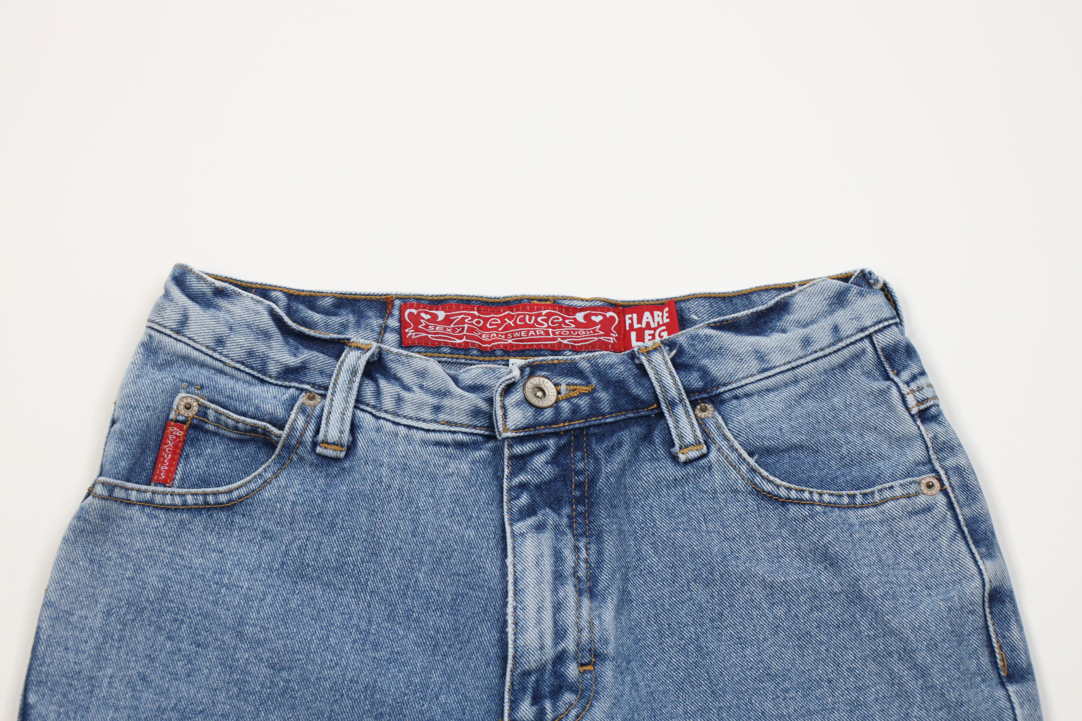 Vintage Vintage 90s Y2K Streetwear Babydoll Flared Denim Jeans Size 30" / US 8 / IT 44 - 2 Thumbnail