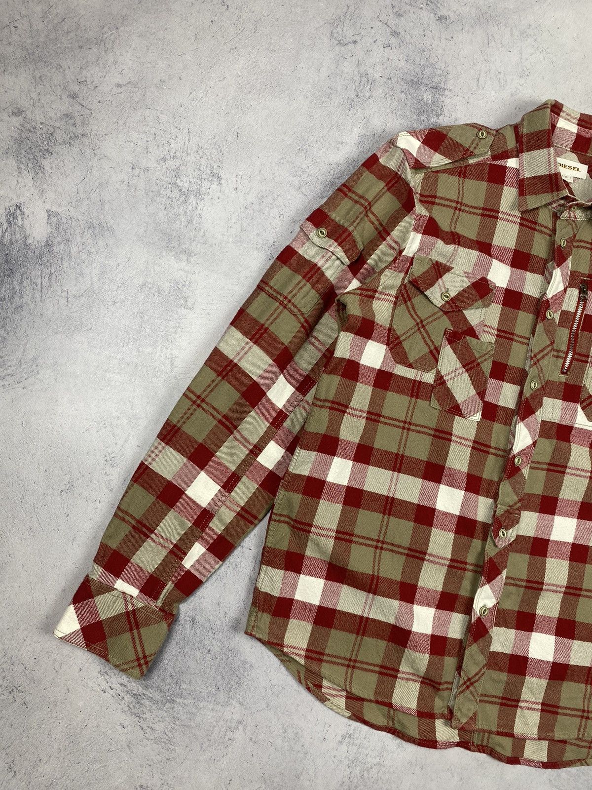 Diesel Diesel Designer Checkered Overshot Jacket Bomber Size US L / EU 52-54 / 3 - 3 Thumbnail
