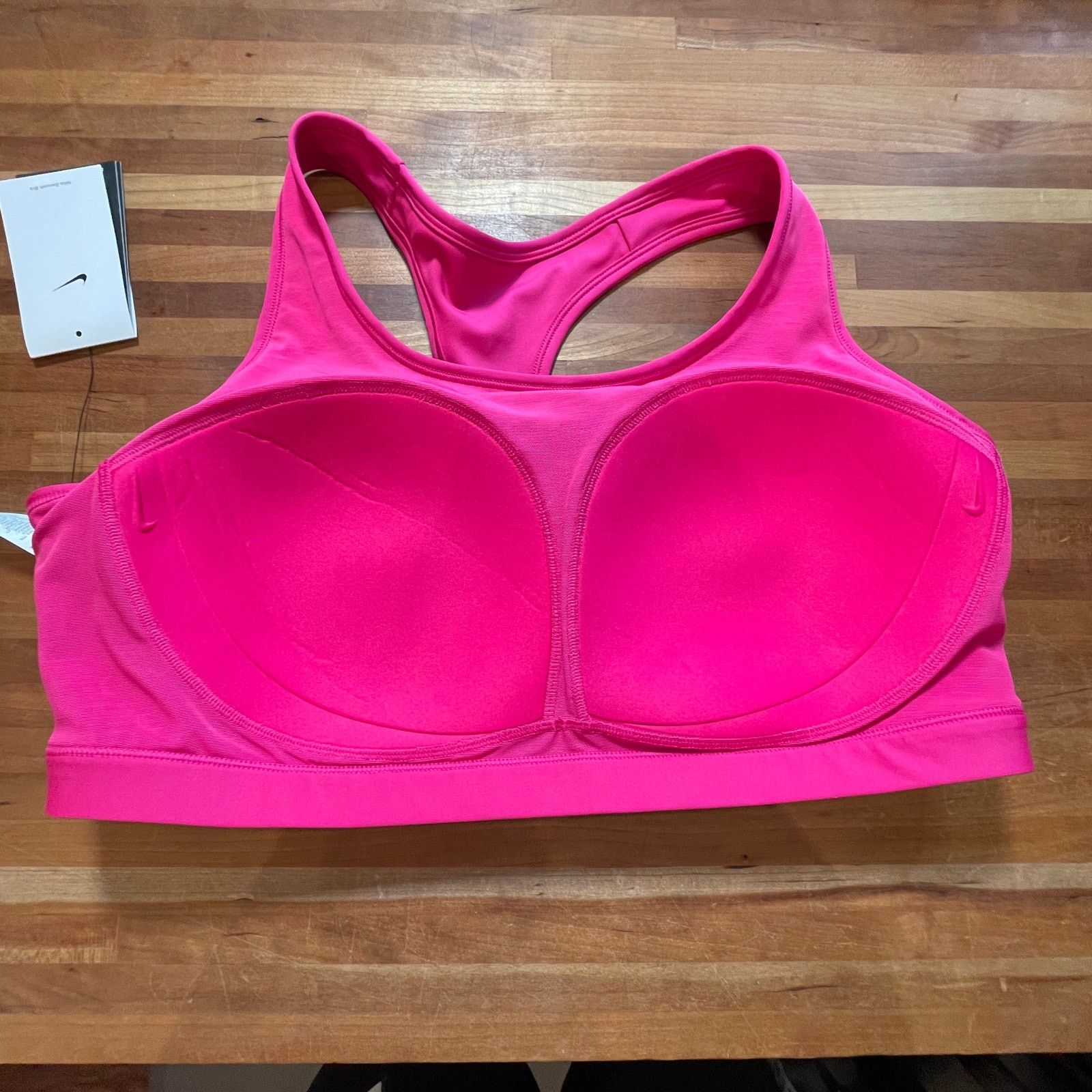 Nike Nike Women's Swoosh Medium Sports Bra hot pink 1X Size ONE SIZE - 2 Thumbnail