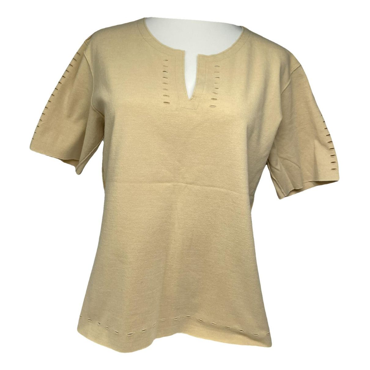 Issey Miyake Beige Linen Top Size L / US 10 / IT 46 - 1 Thumbnail
