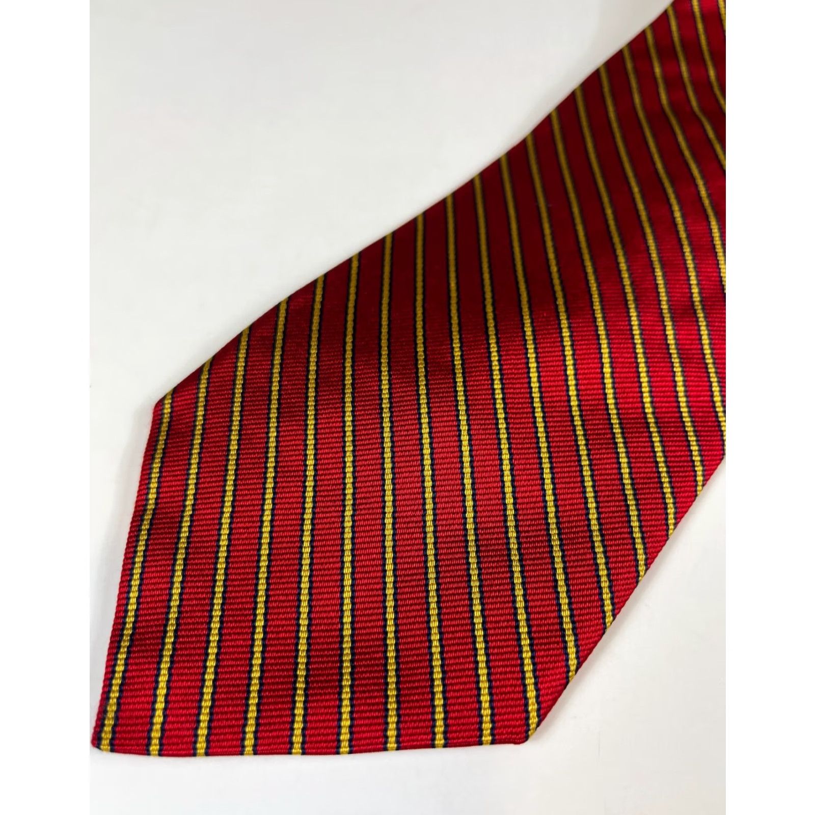 Brooks Brothers VINTAGE Brooks Brothers Makers Silk Tie Striped Woven England Made USA Men’s Tie Red 58" Wide 3.75" Silk All Silk Preppy Designer Size ONE SIZE - 3 Thumbnail
