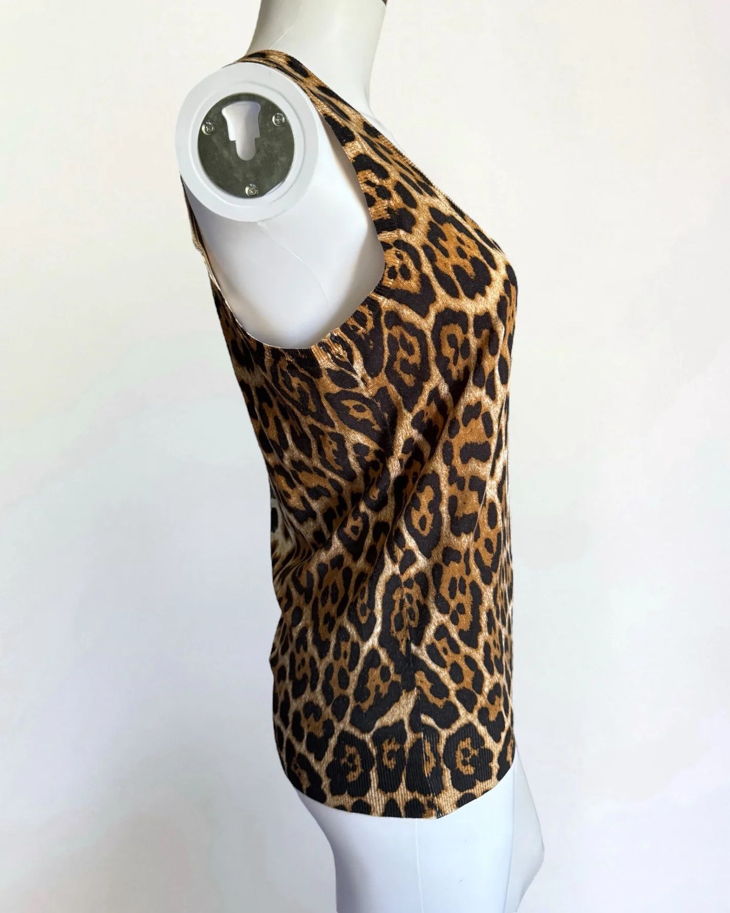 Tom Ford × Yves Saint Laurent Yves Saint Laurent by Tom Ford Leopard Knit Vest, SS 2002 Size S / US 4 / IT 40 - 3 Thumbnail