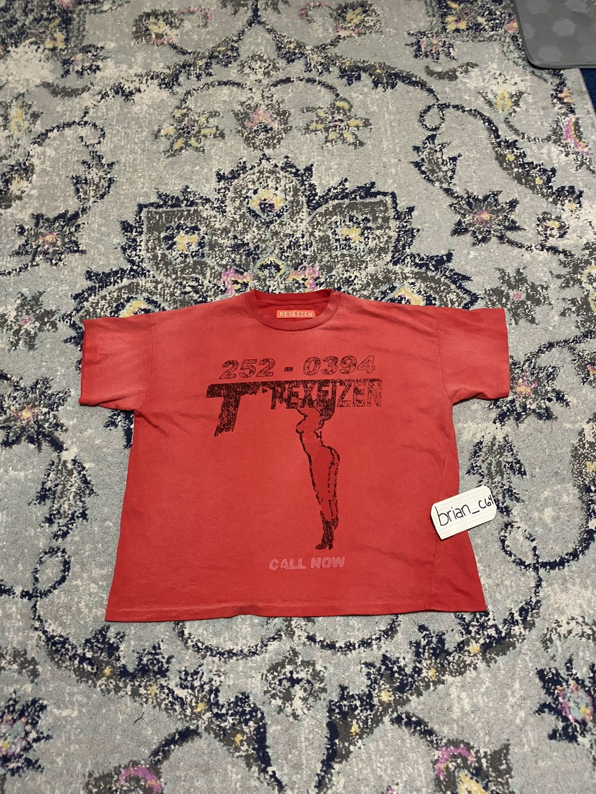 image of Rexeizen Party Line Tee in Red, Men's (Size Large)