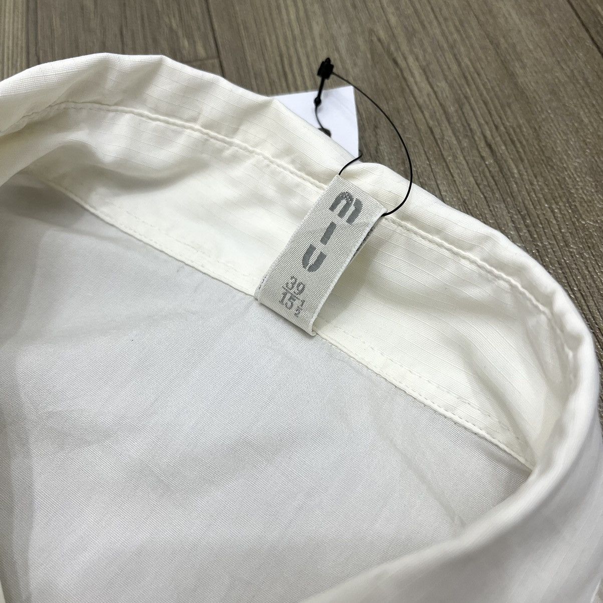 Prada 🇮🇹 Vintage Miu Miu White Button Up Shirt Size M / US 6-8 / IT 42-44 - 6 Thumbnail