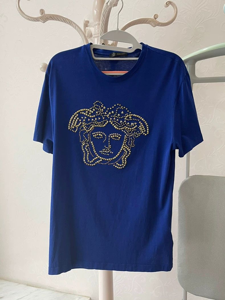 Versace Versace logo men's slim T-shirt Size US M / EU 48-50 / 2 - 1 Thumbnail