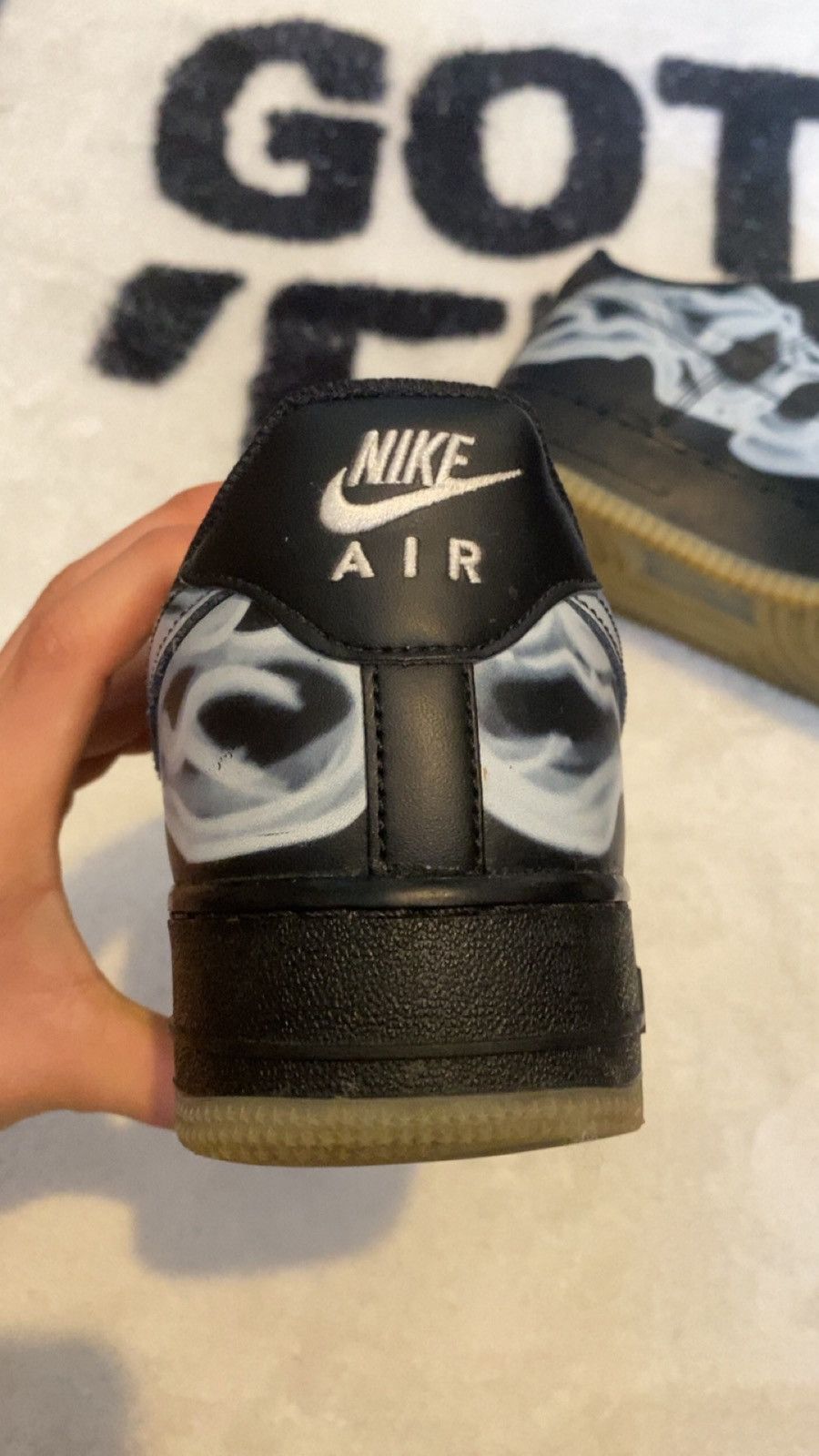 Nike Air Force 1 Skeleton Black Size US 7.5 / EU 40-41 - 5 Thumbnail