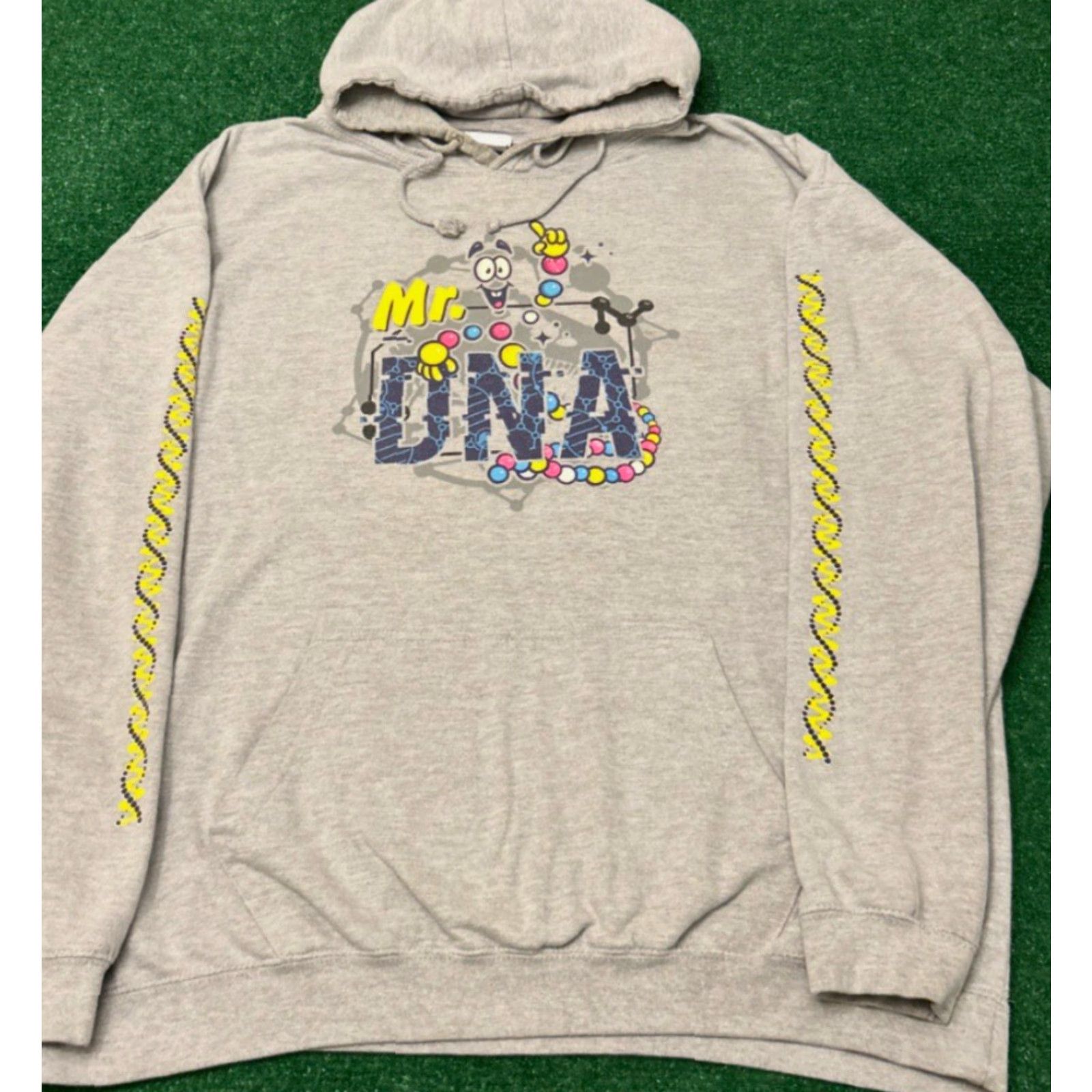 Vintage VINTAGE Universal Studios Jurassic Park Mr DNA Cartoon Hoodie Jacket Mens XXL Gray 90s VTG PULLOVER Hooded Pockets Shirt? Size US XXL / EU 58 / 5 - 3 Thumbnail