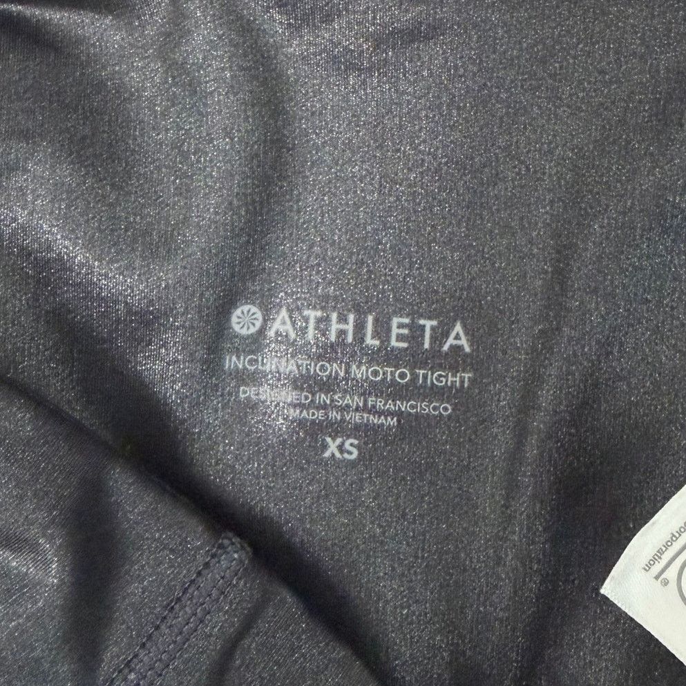 Athleta Athleta Black Inclination Moto Tights Leggings Sz XS Size 26" / US 2 / IT 38 - 2 Thumbnail