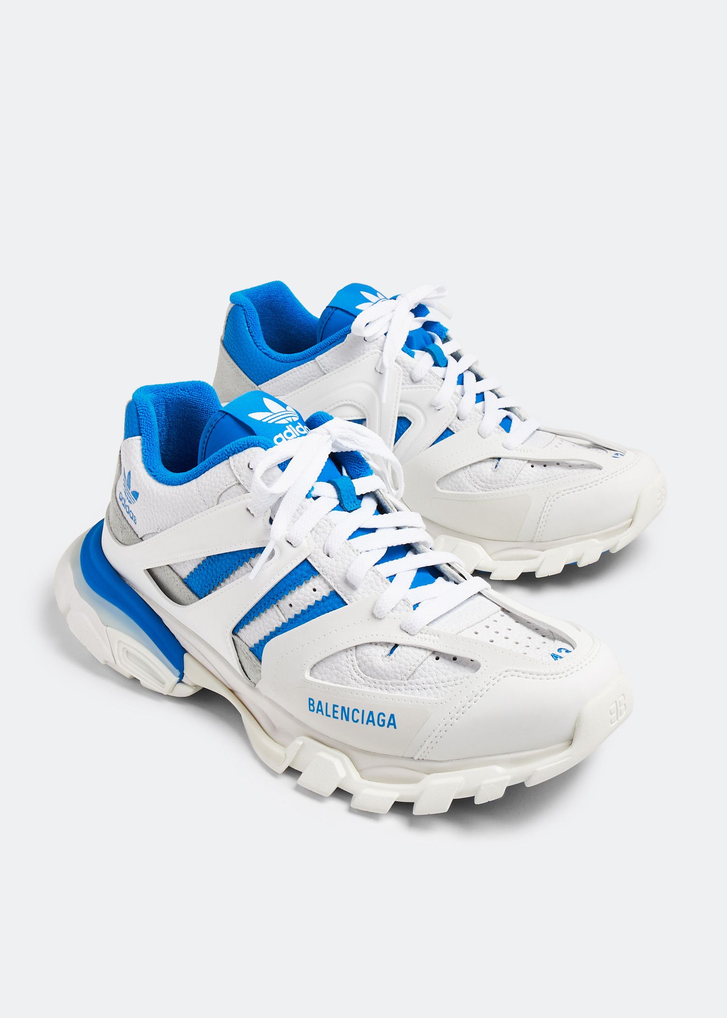 Adidas  Balenciaga oc11z10624 Track Forum Sneakers in White Blue | Grailed