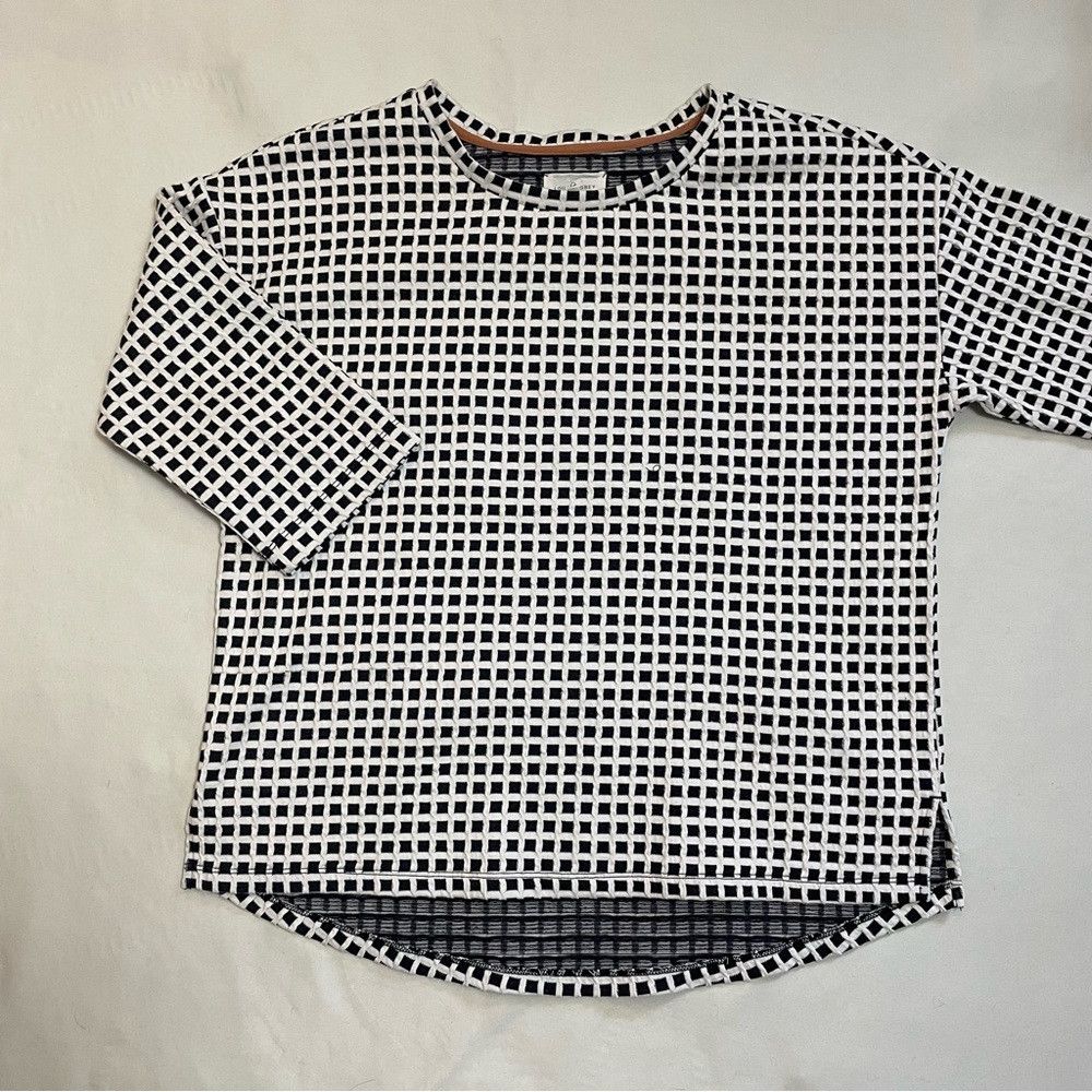 Lou & Grey Lou & Grey Cotton Black White 3/4 Sleeve Top Size M Size M / US 6-8 / IT 42-44 - 6 Thumbnail