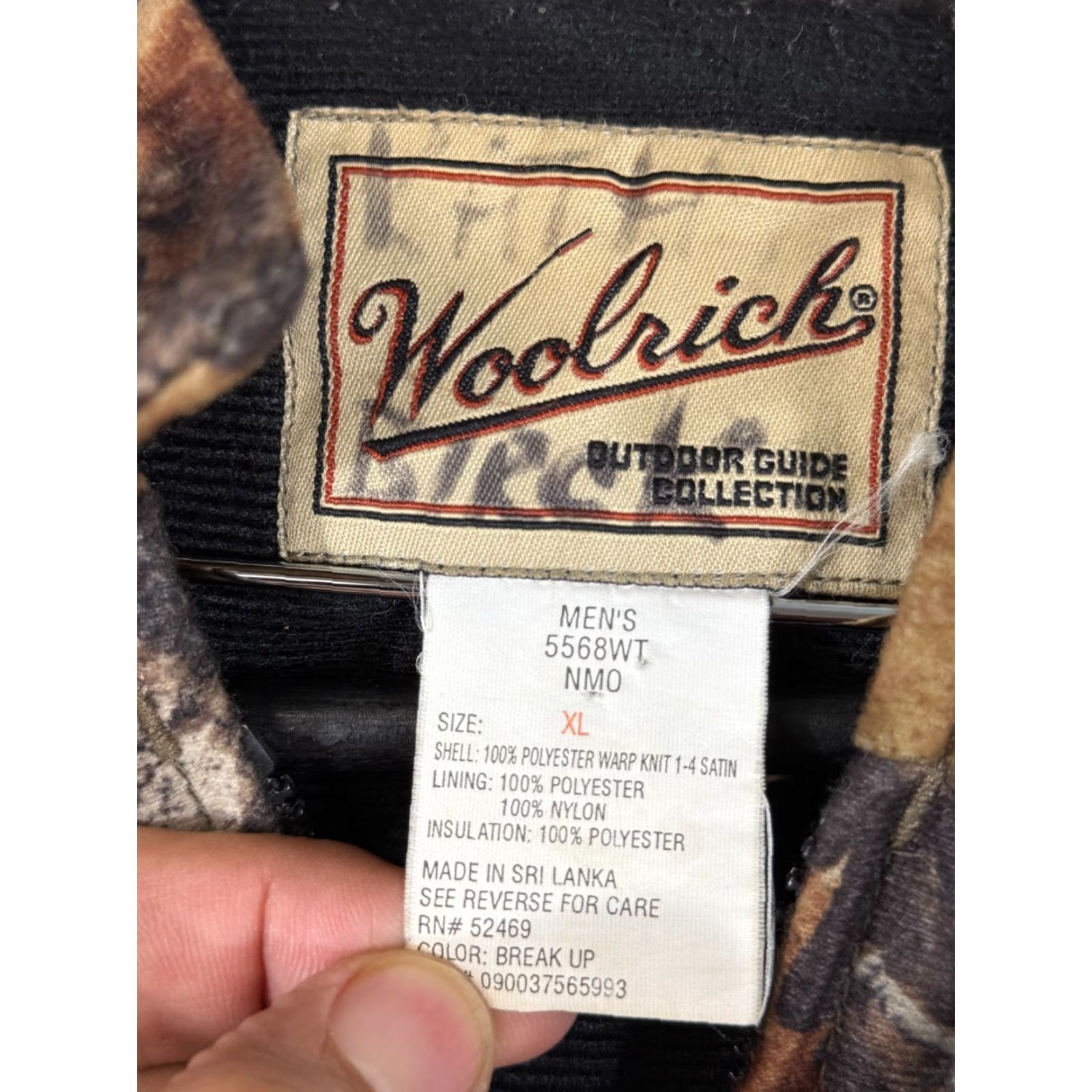 Vintage Woolrich Bomber Jacket Mens XL Realtree Camo Hooded Break Up Brown Woolrich Woolen Mills Camouflage Zip Mid-Length Pockets - Outdoor Hunting Men Size US XL / EU 56 / 4 - 5 Thumbnail