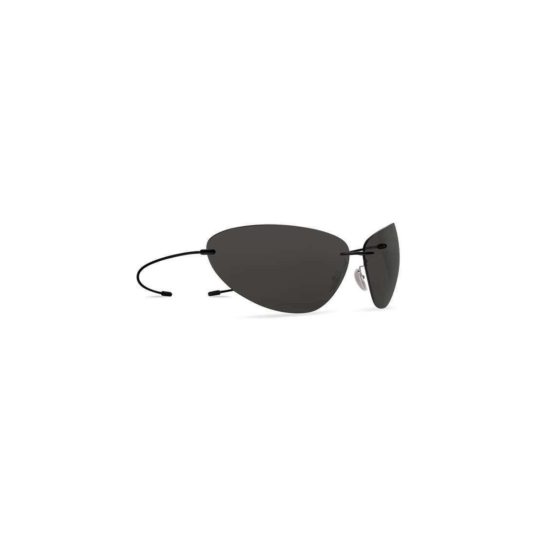 Balenciaga o1srvl11e0825 Size: OS / Mirage Oval Sunglasses in Black Size ONE SIZE - 2 Thumbnail