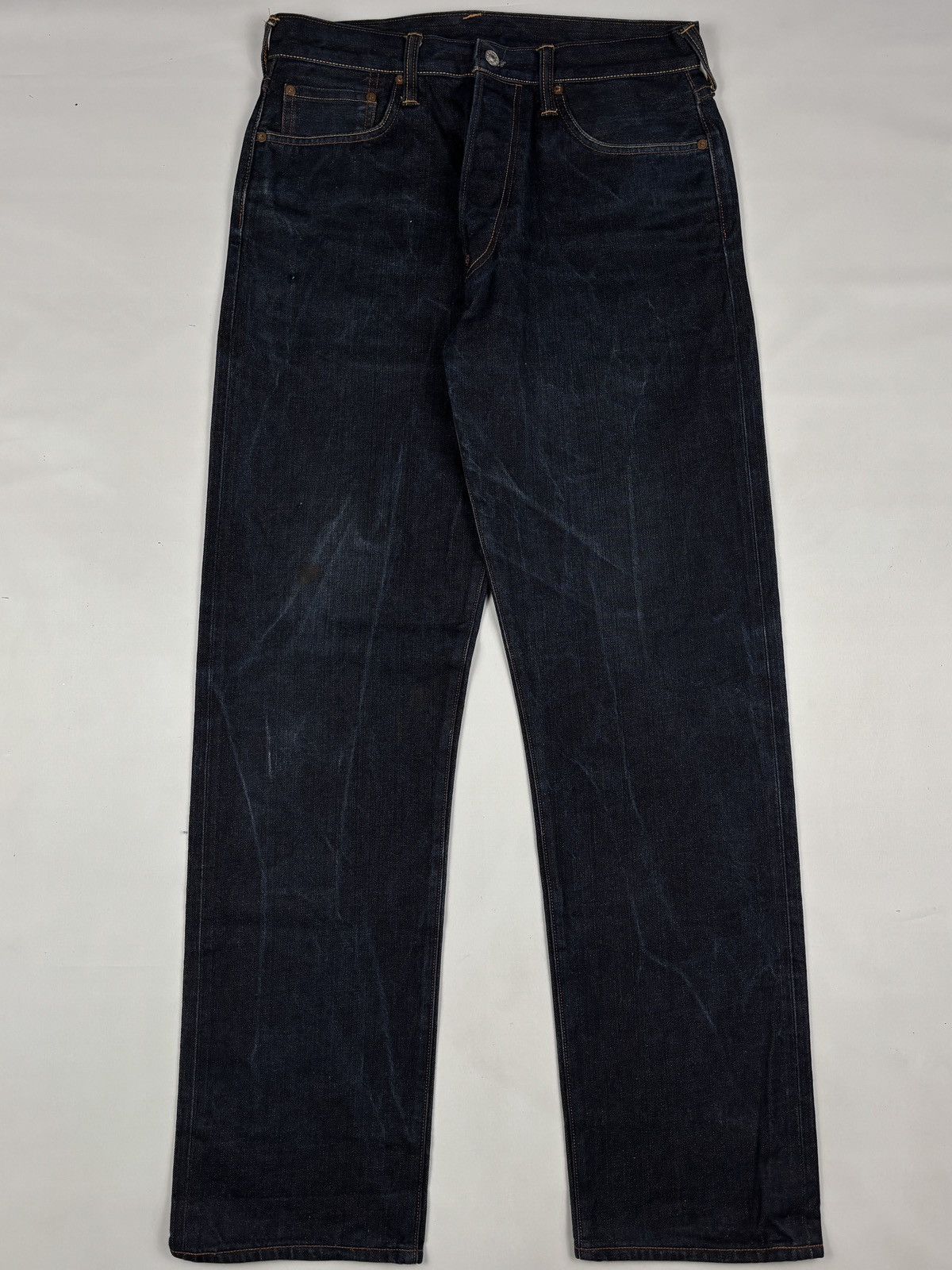 Evisu Lot.0001 White Print Daicock Selvedged Jeans Size US 32 / EU 48 - 2 Thumbnail