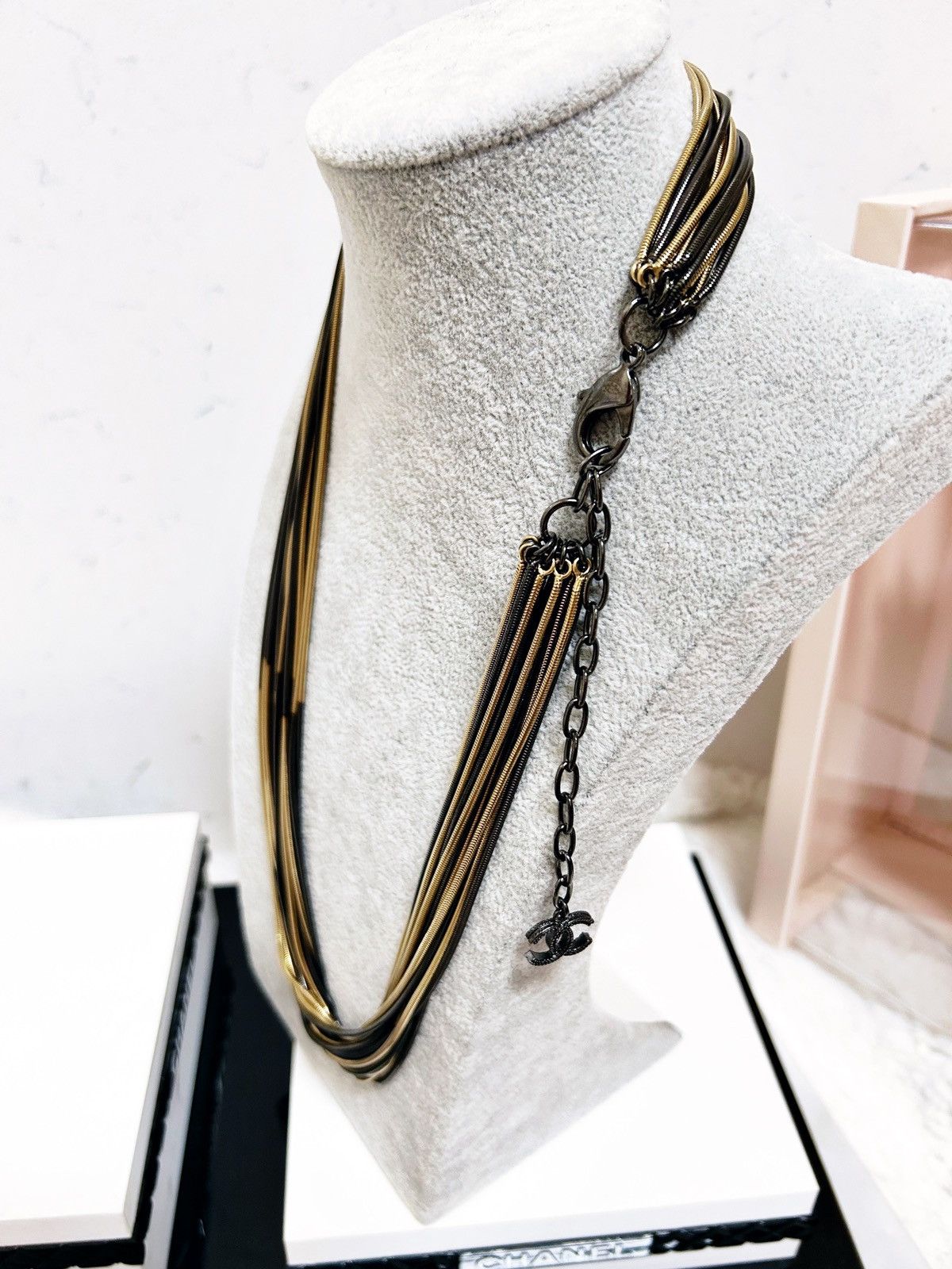 Chanel Authentic Chanel Ultra RARE Runway Multi Chain Necklace Size ONE SIZE - 3 Thumbnail