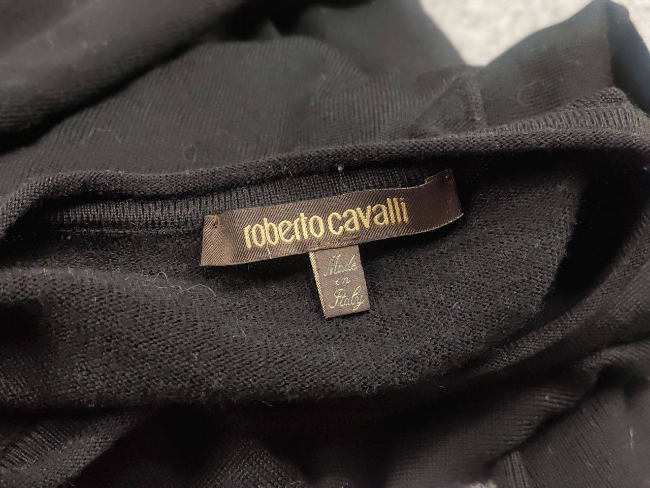 Roberto Cavalli Roberto Cavalli Lana Wool Classic Logo Black Light Sweater Size US M / EU 48-50 / 2 - 15 Thumbnail