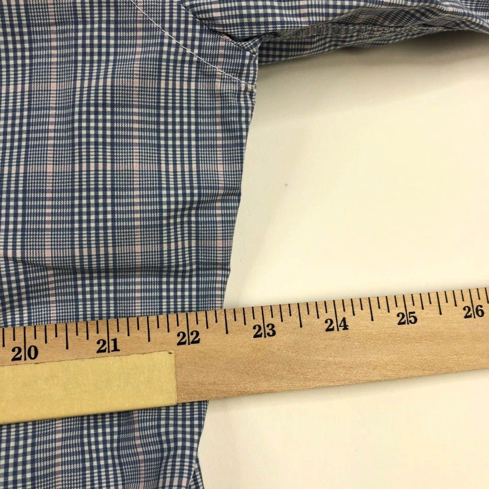 Boden Boden 16/35 .5 Button Front Long Sleeve Dress Shirt Blue Men’s EUC Check Size 42R - 3 Thumbnail
