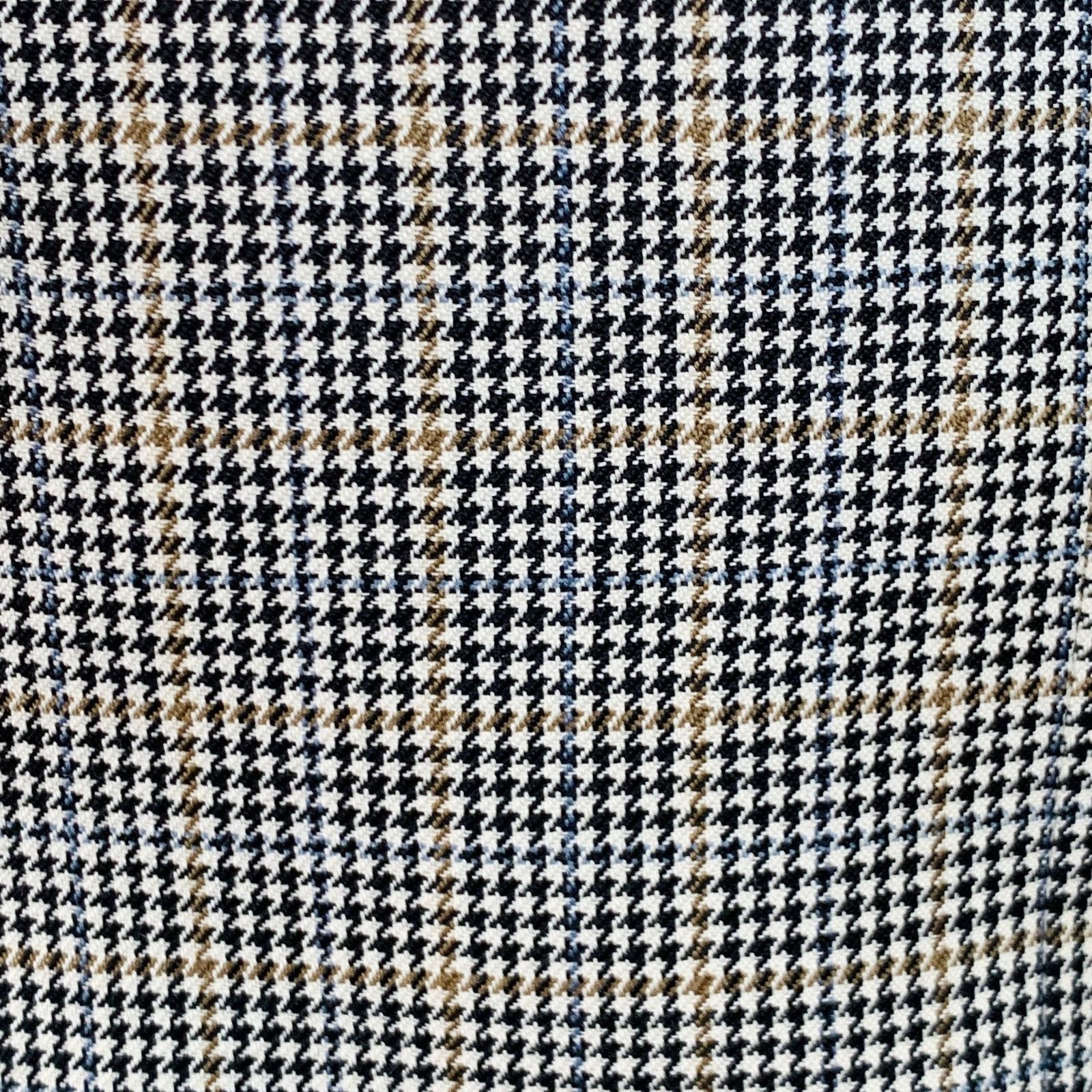 Burberry Size 38 Black Beige White Houndstooth Wool Sport Coat Size 38R - 2 Thumbnail